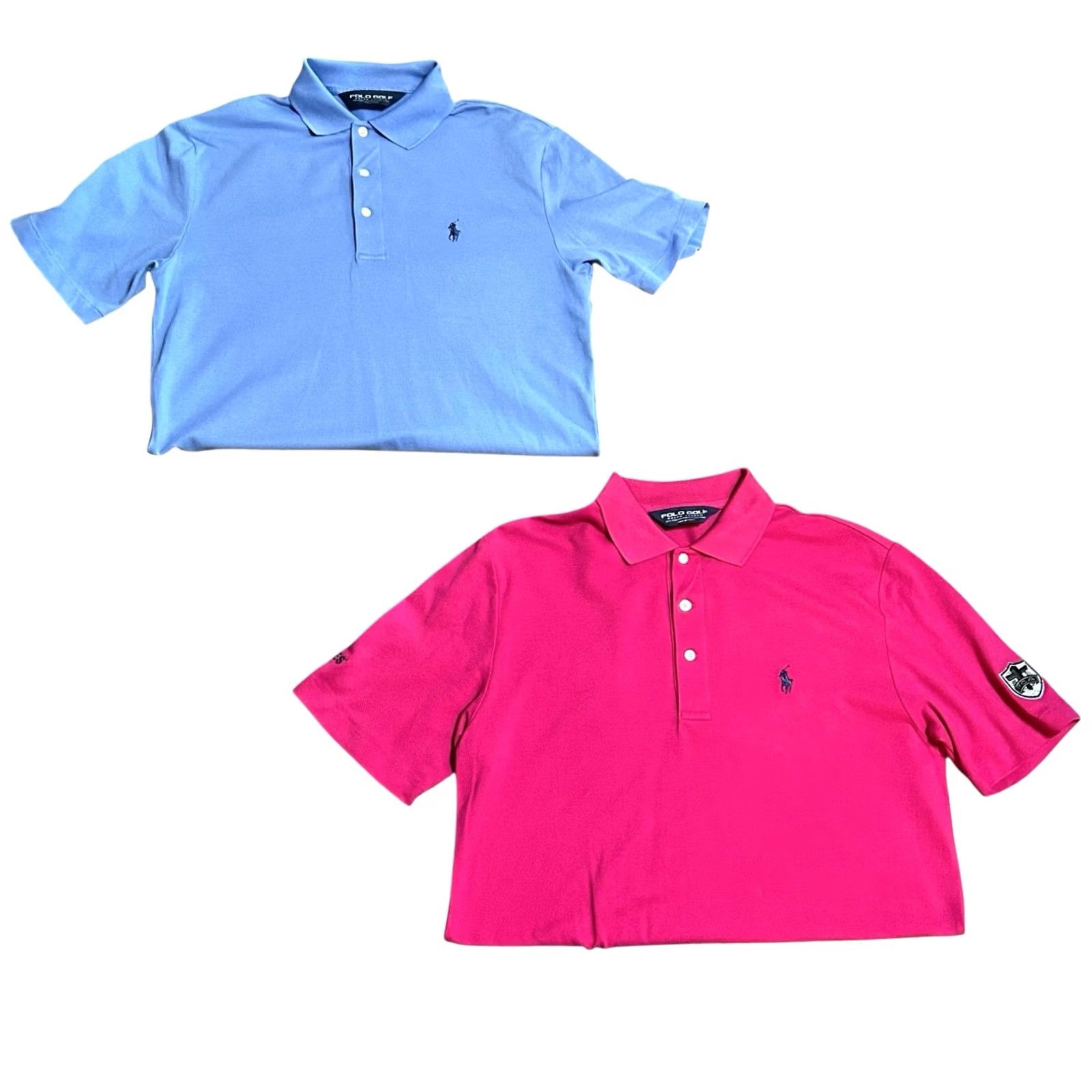 Ralph Lauren Ralph Lauren Polo Golf Polo Shirt Polo Golf Lot Of 2 Men Small Pink Blue Embroidered Patch Short Sleeve Size US S / EU 44-46 / 1 - 2 Thumbnail