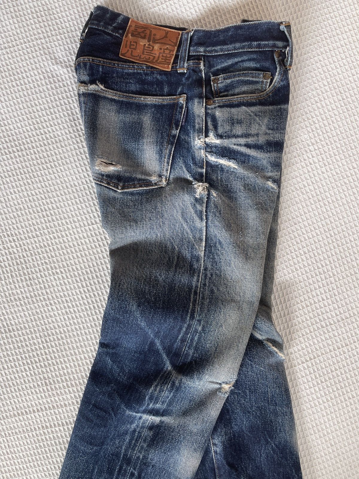 KOJIMA GENES Rare🔥Kojima Genes 21oz Distressed Denim Jeans Size US 30 / EU 46 - 7 Thumbnail