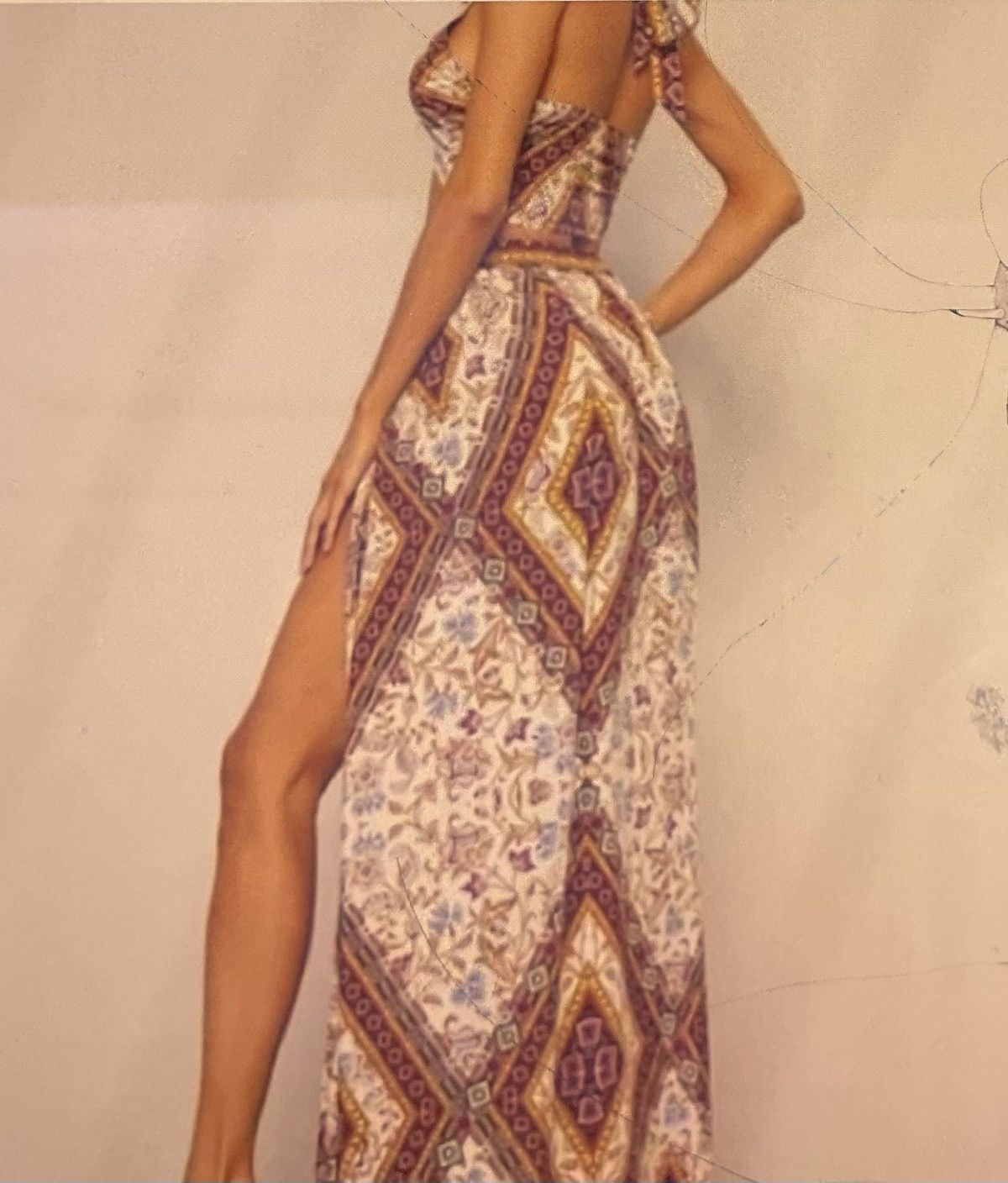 Shein Bohemian Two - Piece Halter Top and Skirt Set Size L / US 10 / IT 46 - 7 Thumbnail