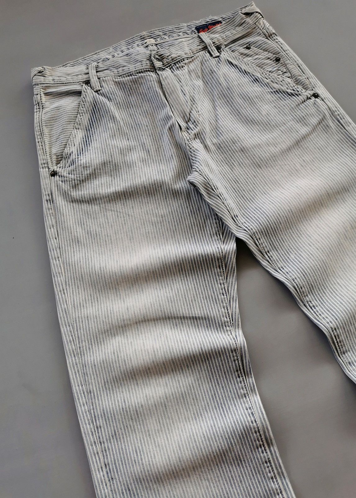 Gap Vintage Gap Stripe Distressed Denim Jeans Size US 34 / EU 50 - 4 Thumbnail