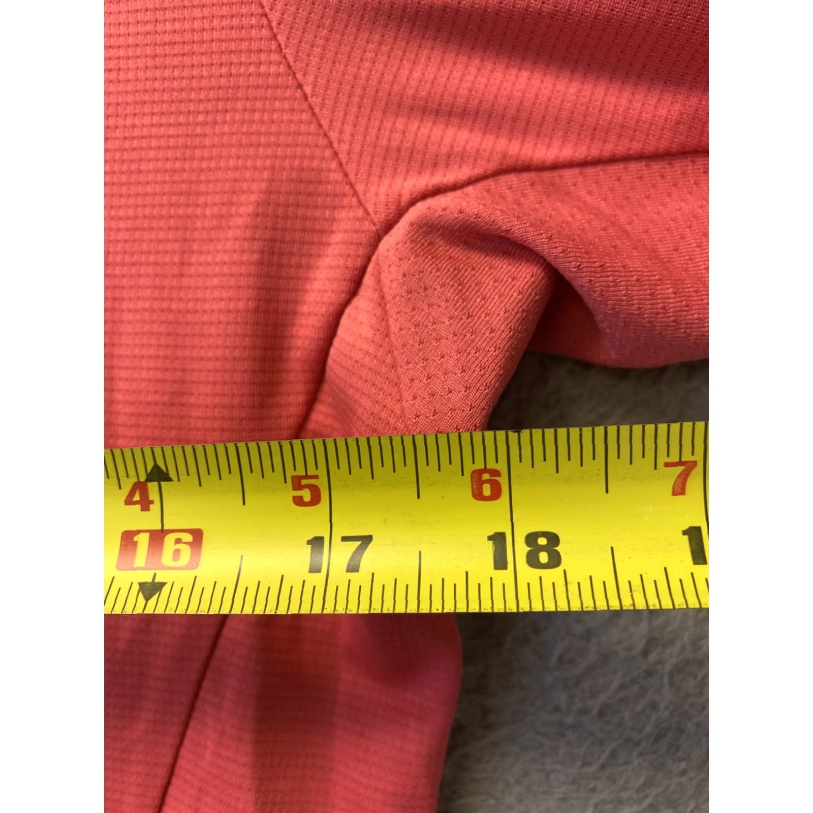 Puma PUMA Women Pullover Polo Shirt 1/4 Button Short Sleeve Logo Coral Size L 52-59 Regular Fit Casual Sleeve Size L / US 10 / IT 46 - 5 Thumbnail