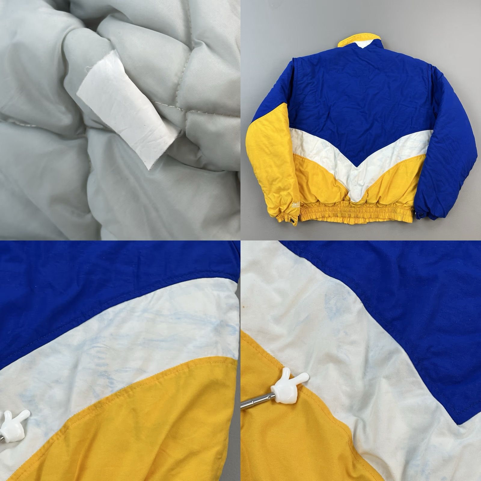 Vintage VINTAGE DeLONG Jacket Mens Large Blue Yellow St Marys Academy Puffer USA 90s Size US L / EU 52-54 / 3 - 8 Thumbnail