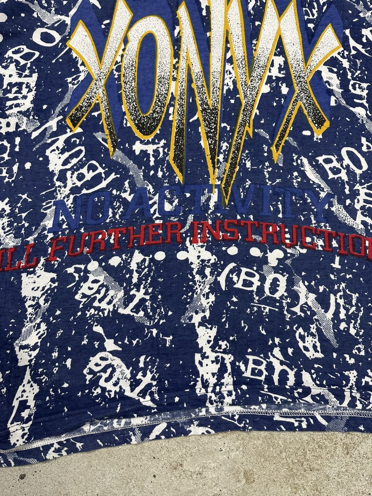 Rap Tees Vintage 90s Xonyx All Over Print Rap Hip Hop Tee Oversize Size US XXL / EU 58 / 5 - 4 Thumbnail