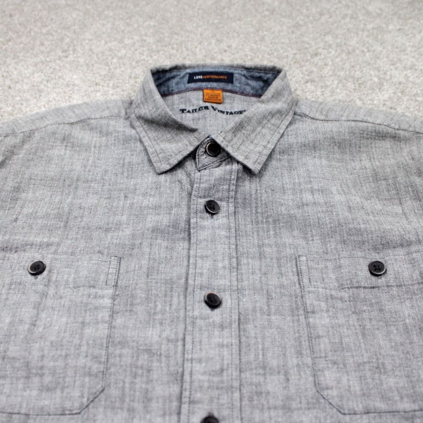 Vintage Tailor Vintage Shirt Adult XL Gray Long Sleeve Button-Up Shirt Size US XL / EU 56 / 4 - 4 Thumbnail