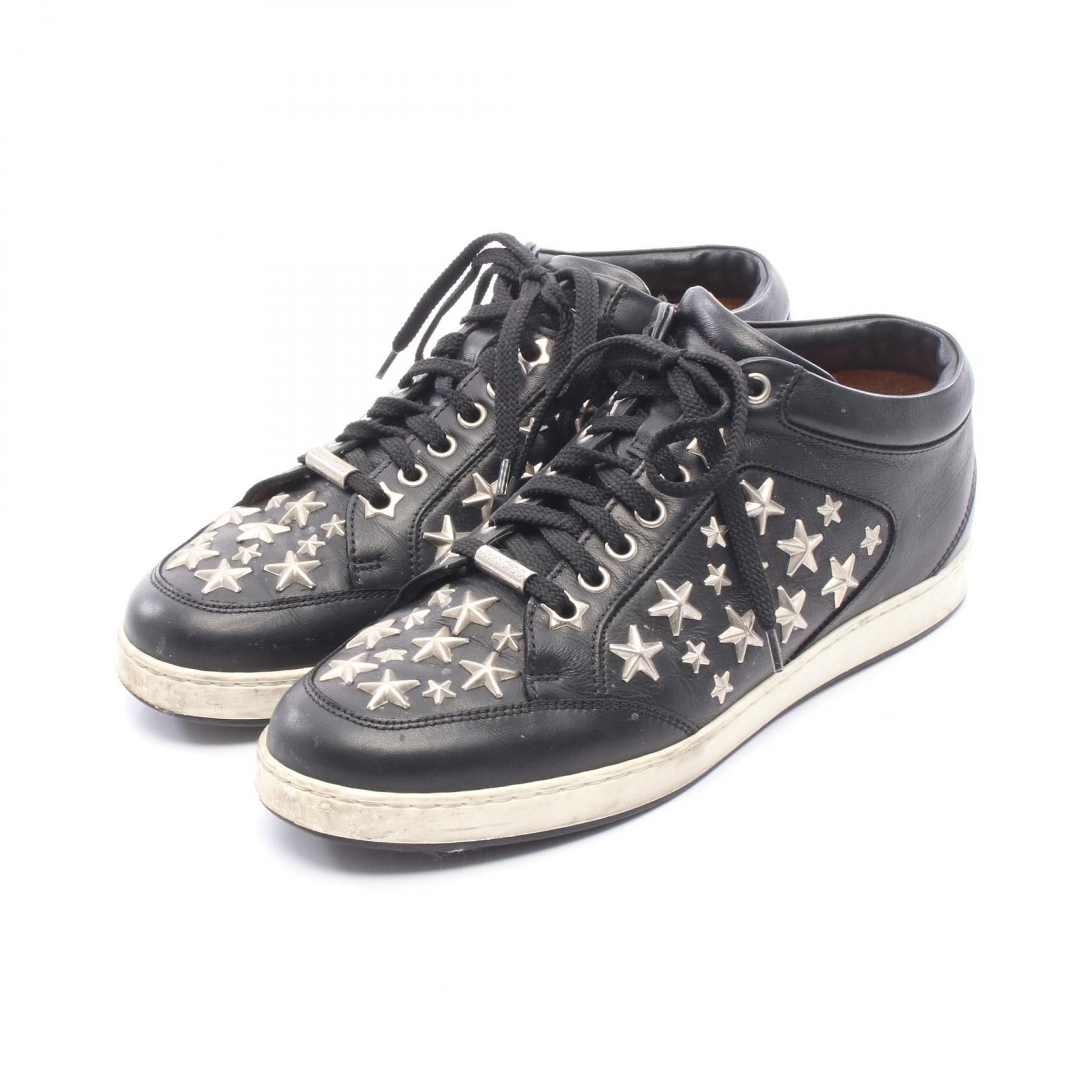 Jimmy Choo Jimmy Choo JIMMY CHOO Star Stud Leather Sneakers Leather Shoes DUTY FREE for USA Size ONE SIZE - 1 Thumbnail