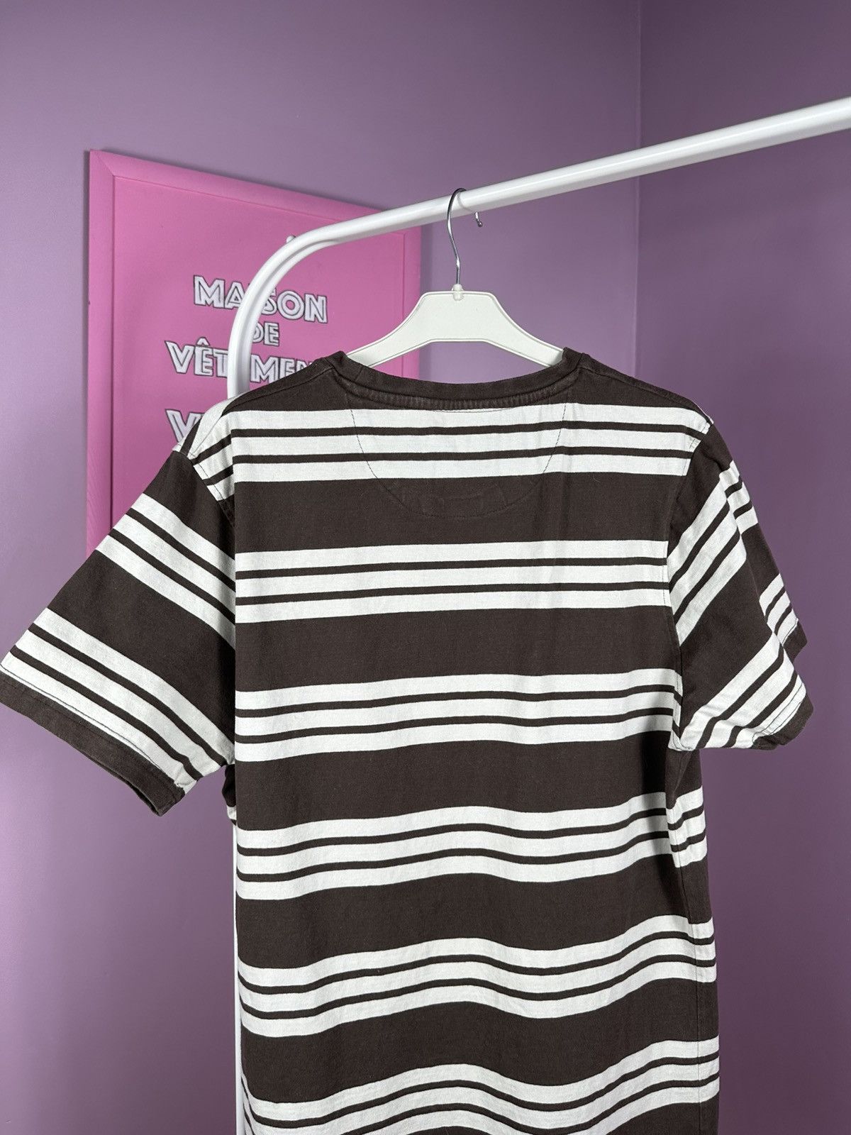 Folk Folk Stripped T Shirt Classic Tee Brown Cotton Short Sleeve Size US M / EU 48-50 / 2 - 13 Thumbnail