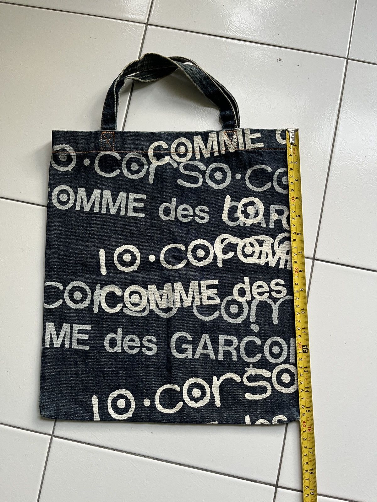 10 Corso Como × Comme des Garcons Comme des Garçons x 10 Corso Como Denim Tote Bag Size ONE SIZE - 9 Thumbnail