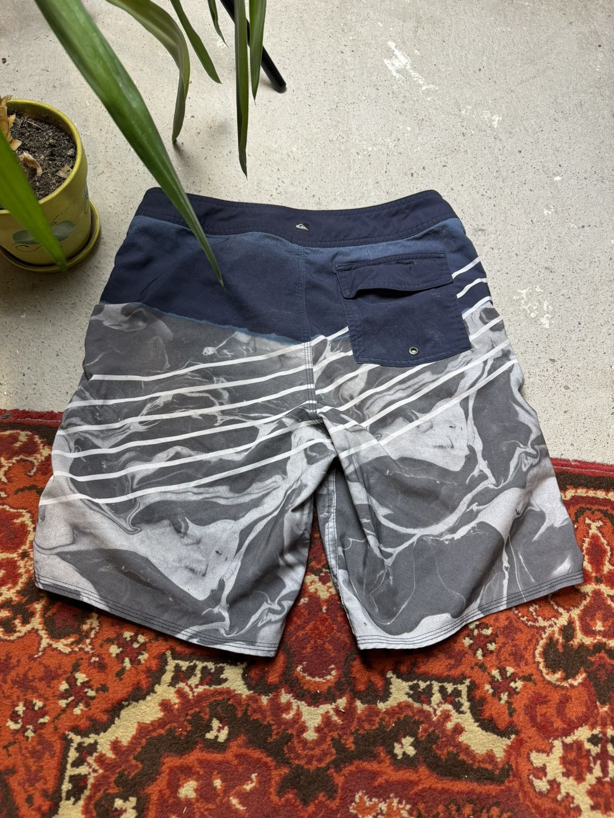Quiksilver × Vintage Quicksilver surf nylon swimming shorts vintage logo 90s Size US 30 / EU 46 - 10 Thumbnail