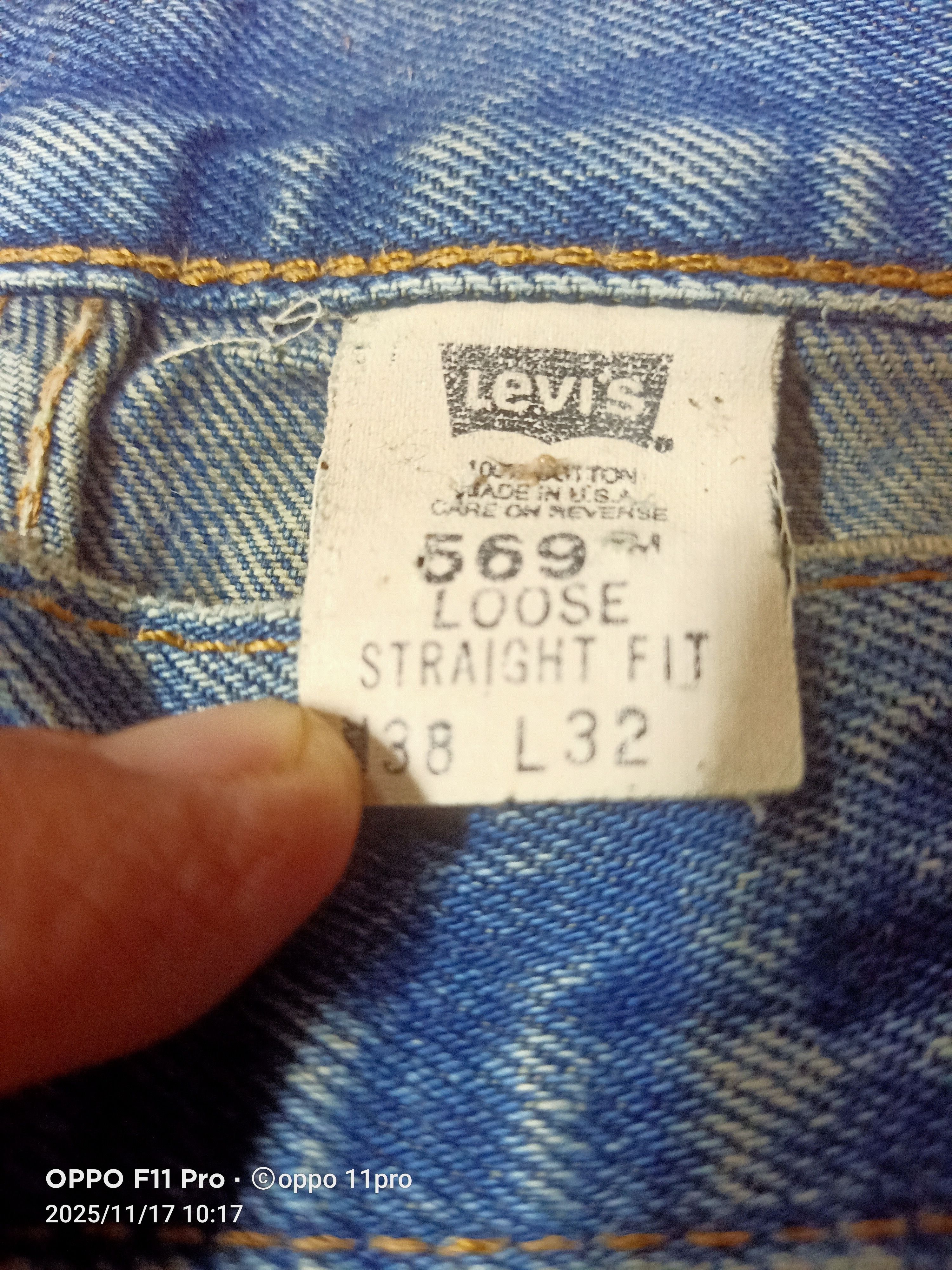 Levi's 🌟Levis 90s Vintage 569 Straight Loose Fit Jeans 🌟 Size US 38 / EU 54 - 9 Thumbnail