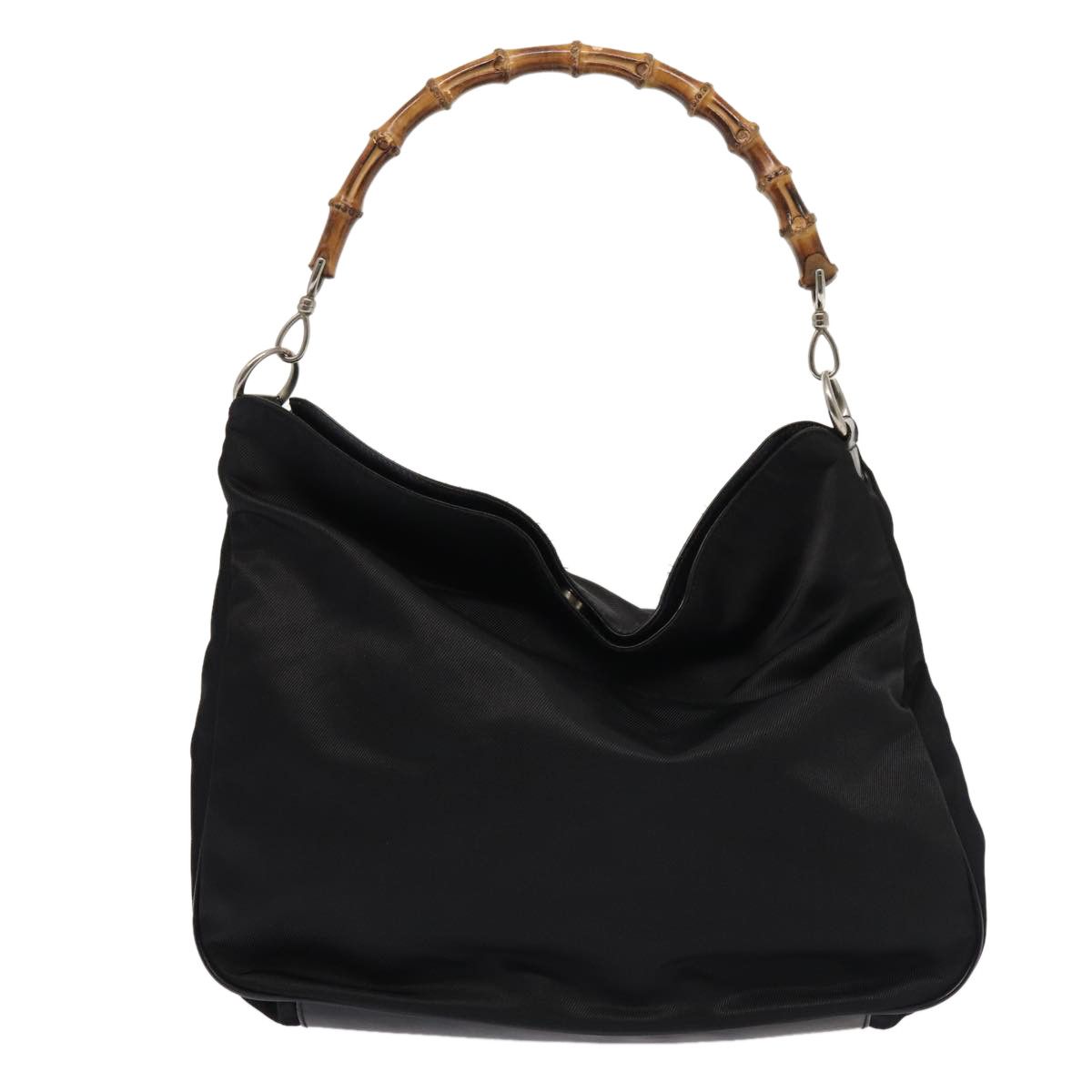 Gucci Bamboo Black Synthetic Handbag (Pre-Owned) Size ONE SIZE - 1 Thumbnail