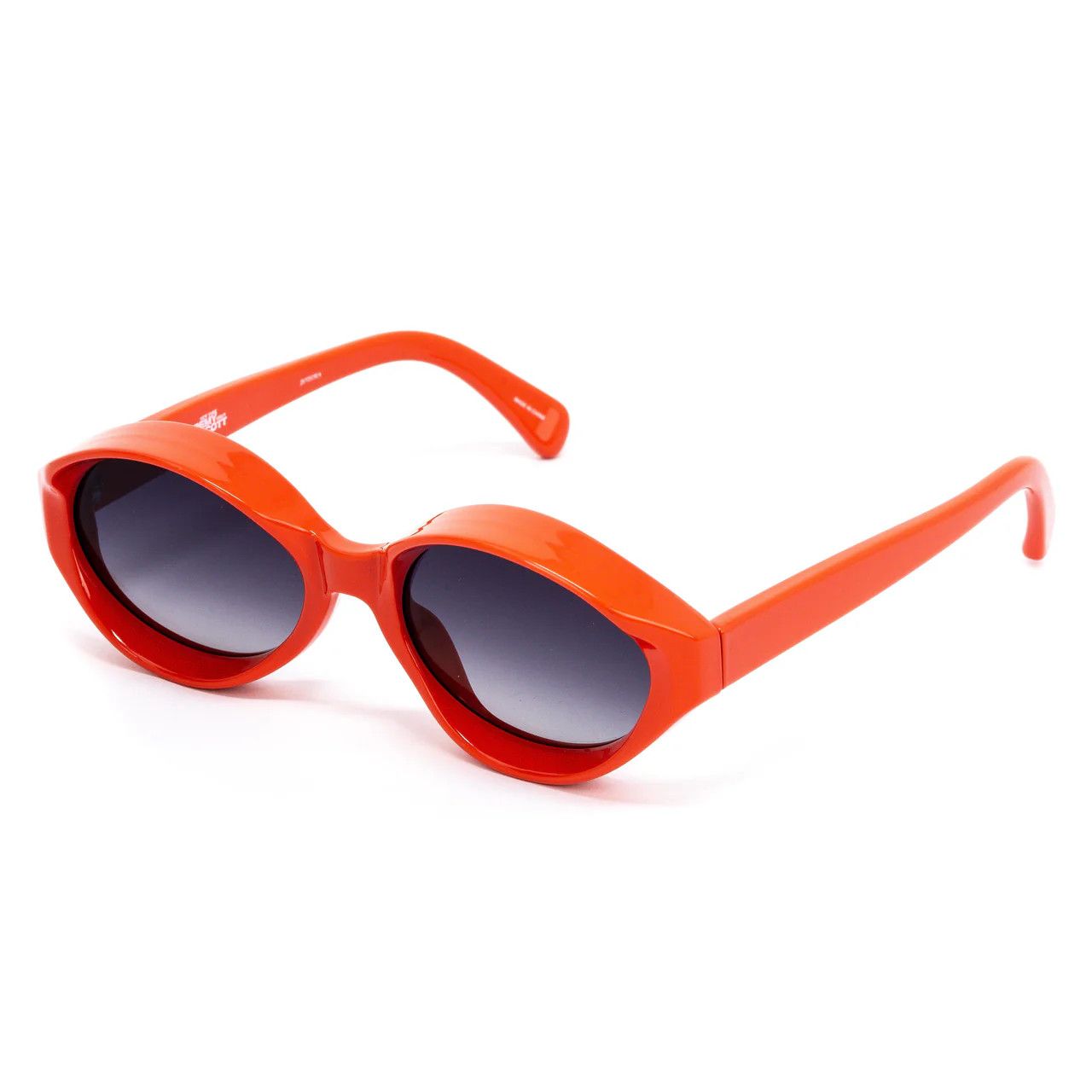 Jeremy Scott Jeremy Scott Red Visor Oval Plastic Sunglasses Size ONE SIZE - 1 Thumbnail