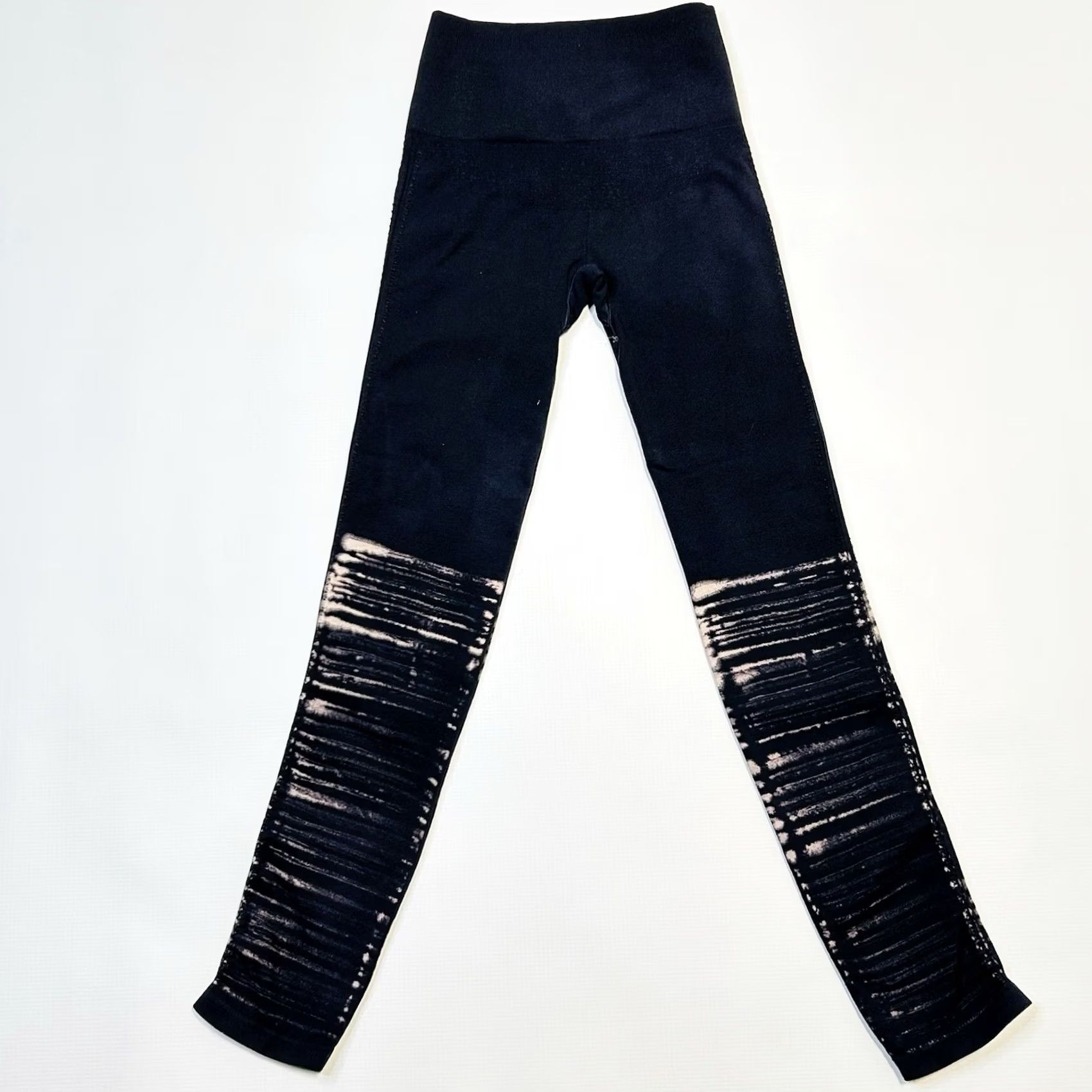 Vintage VINTAGE Free People Movement Washed Barely There Yoga Leggings XS Black Striped Athletic Women Slim Legging XS Womens Size 26" / US 2 / IT 38 - 7 Thumbnail