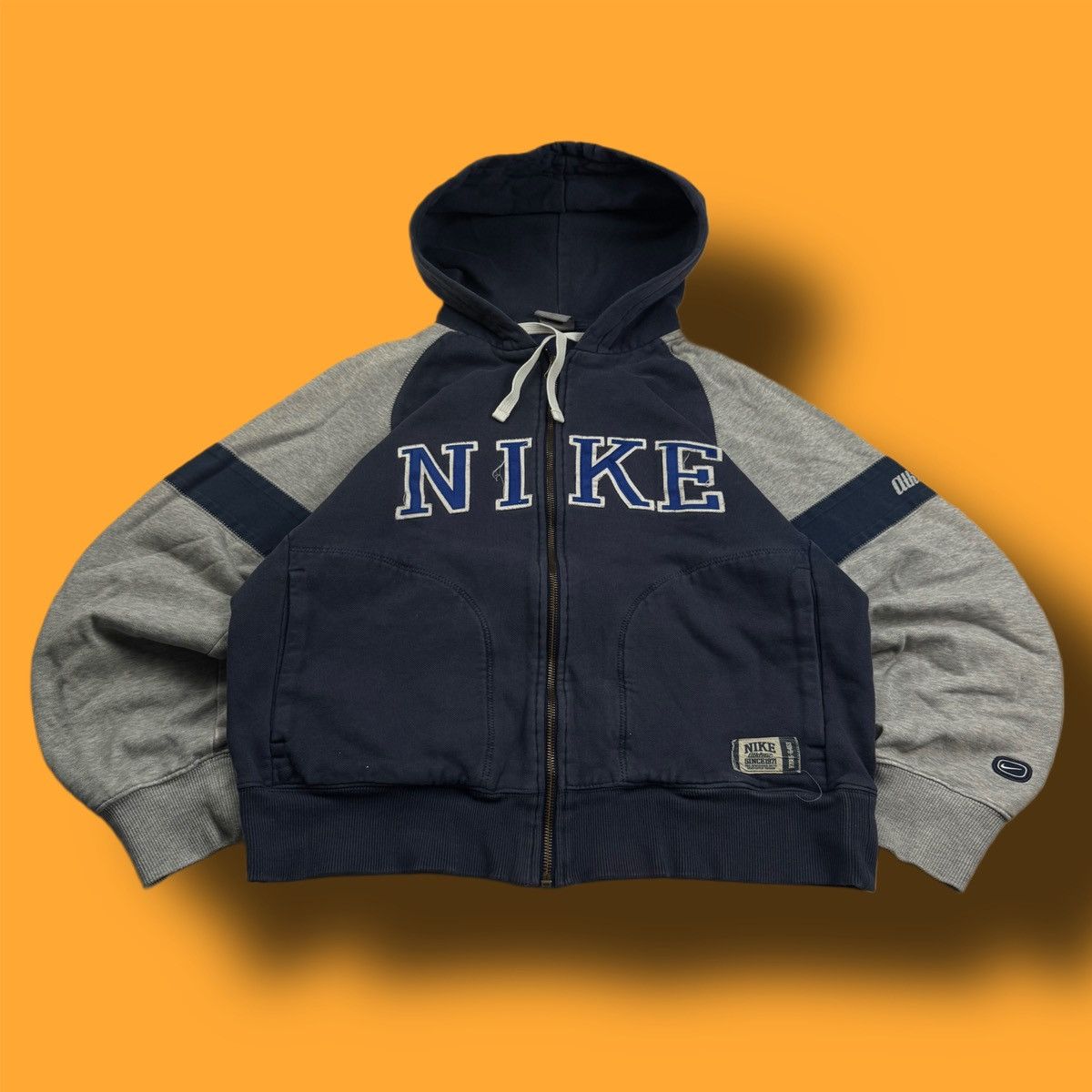 Nike × Vintage NIKE VINTAGE CENTER LOGO OVERSIZE BOXY ZIP HOODIE Size US S / EU 44-46 / 1 - 1 Thumbnail