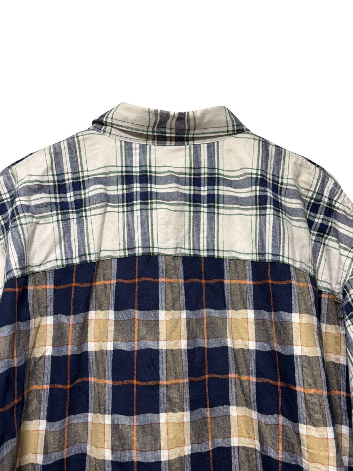 Loewe LOEWE Casual Patchwork Shirt SZ 43 Beige Leather Pocket Logo Size US XL / EU 56 / 4 - 10 Thumbnail