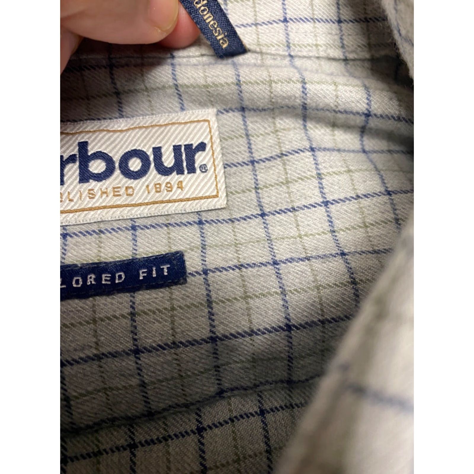 Barbour Barbour Shirt Mens 2XL Gray Multi Plaid Tailored Fit Long Sleeve Button Down Brushed Cotton Size US XXL / EU 58 / 5 - 4 Thumbnail