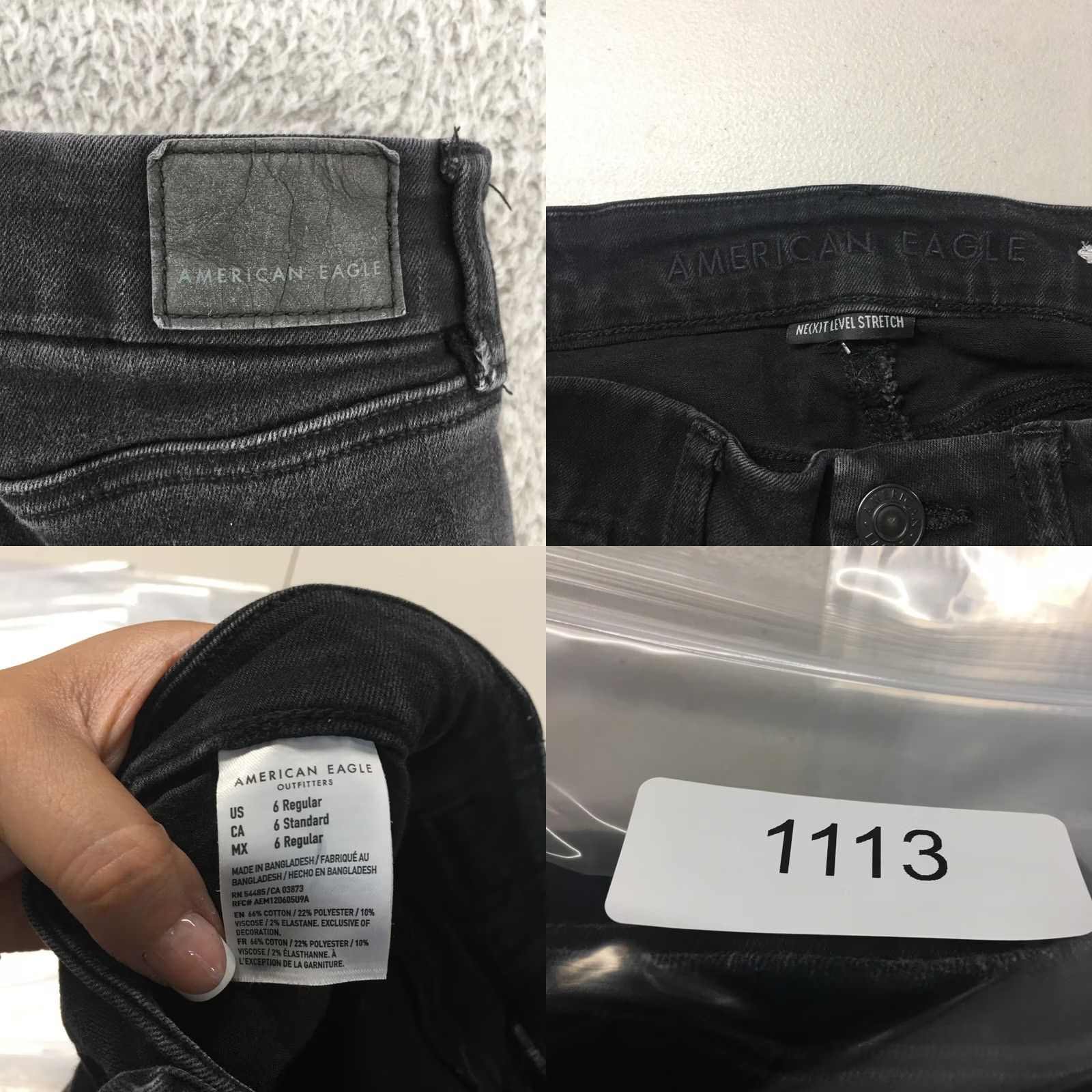 American Eagle Outfitters American Eagle Outfitters Next Level Stretch Skinny Jeans Womens 6 Black Denim Mid Rise Zip Jeans Womens Black Denim Mid Rise Zip Size 28" / US 6 / IT 42 - 9 Thumbnail