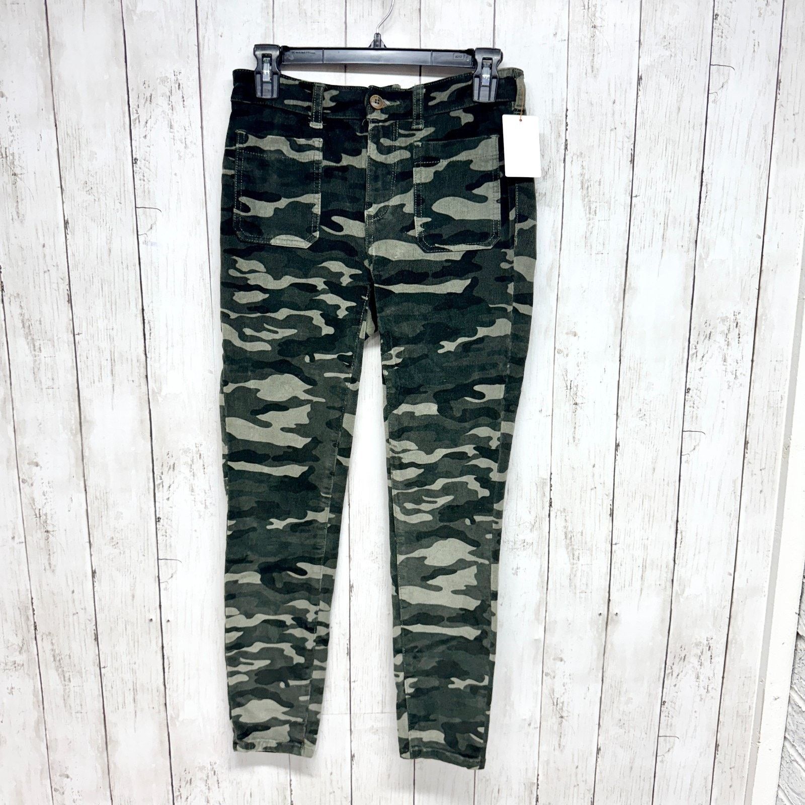 Anthropologie Pilcro Anthropologie Sz 26 Camo High Rise Skinny Denim Jeans Size 28" / US 6 / IT 42 - 1 Thumbnail