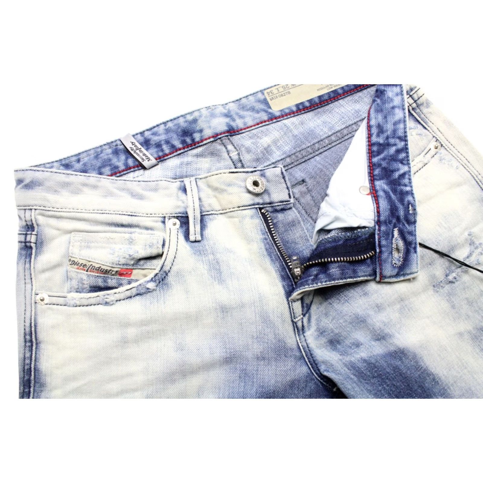 Diesel DIESEL Myboy Regular Slim-Straight Low Waist 0827B Jeans Women's W25/L34 Blue Denim Casual Winter Spring Summer Autumn Men/Women? Size 42" / US 20 - 4 Thumbnail