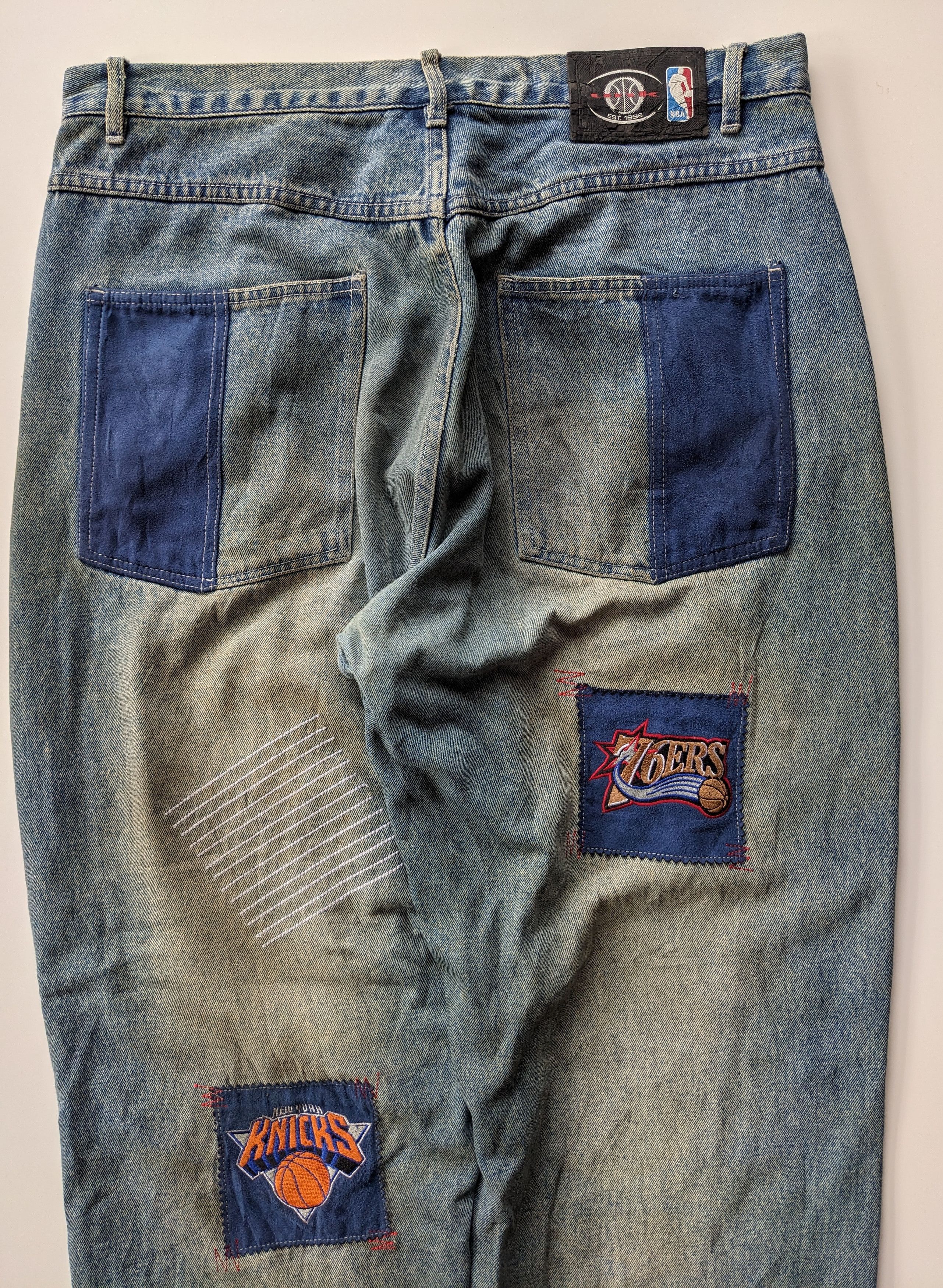 NBA × Vintage Vintage NBA baggy patchwork ballon jeans Size US 36 / EU 52 - 4 Thumbnail