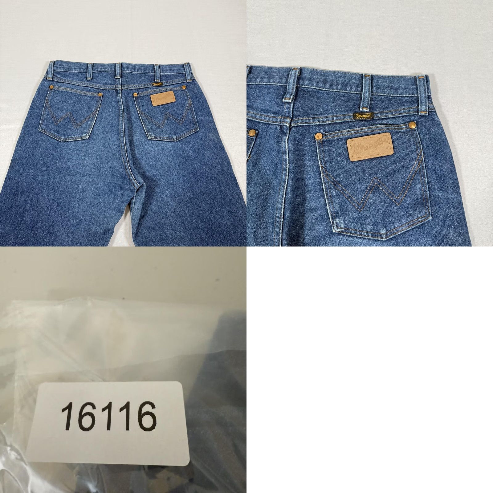 Wrangler Wrangler Jeans 13MWZ Cowboy Cut Mens 33x36 Denim Straight Leg Jeans Blue 100% Cotton Regular Fit Western Workwear Pants Size US 33 - 9 Thumbnail