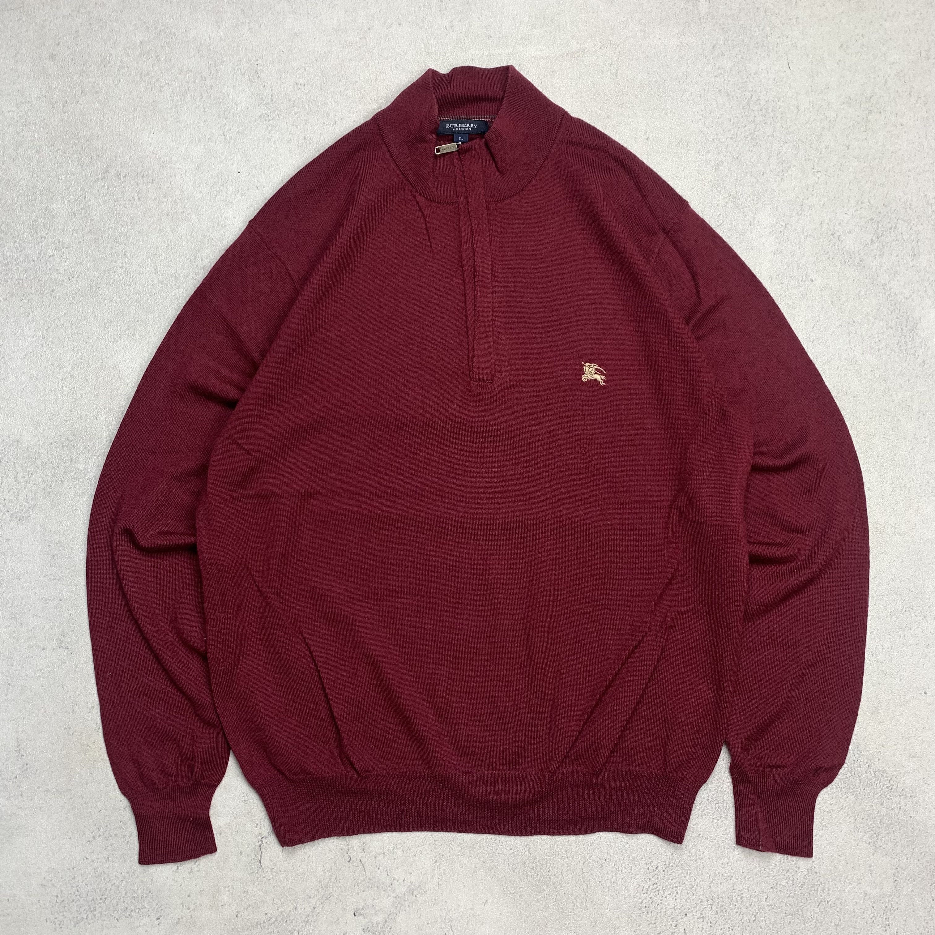 Vintage Burberry London Halfzip Sweater Jumper