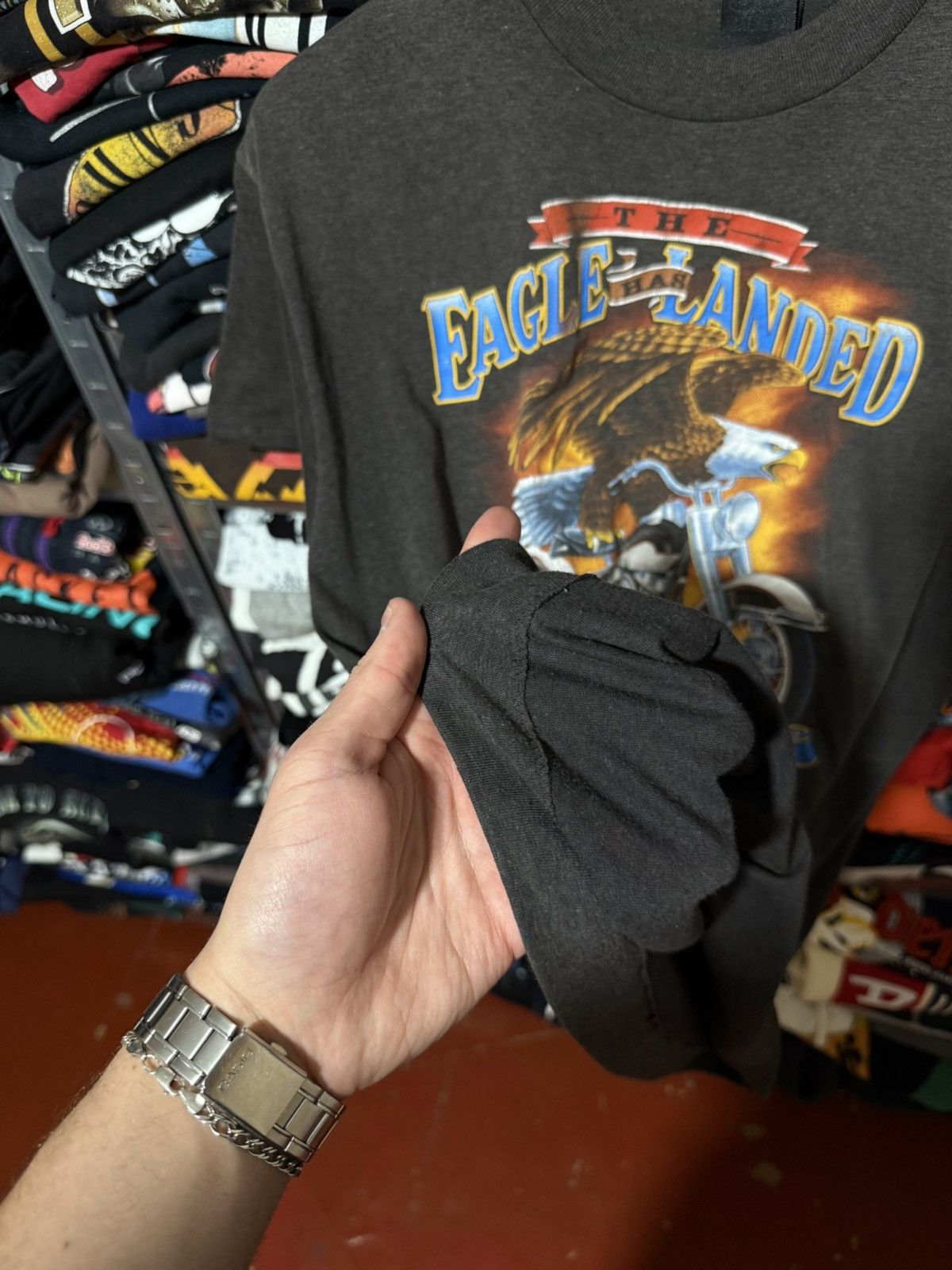 Harley Davidson 1987 3D Emblem Harley Davidson The Eagle Has Landed T-Shirt Size US L / EU 52-54 / 3 - 7 Thumbnail