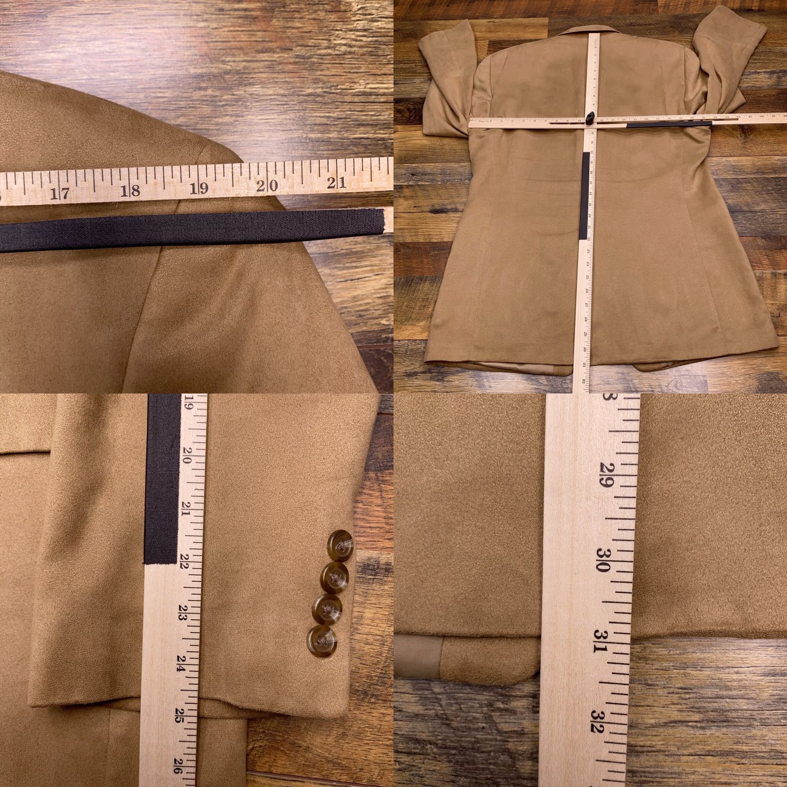 Chaps Chaps Sport Coat Mens 40R Brown Blazer Single-Breasted Notch Lapel 2-Button Jacket Regular Fit Vintage? No Size 40R - 9 Thumbnail