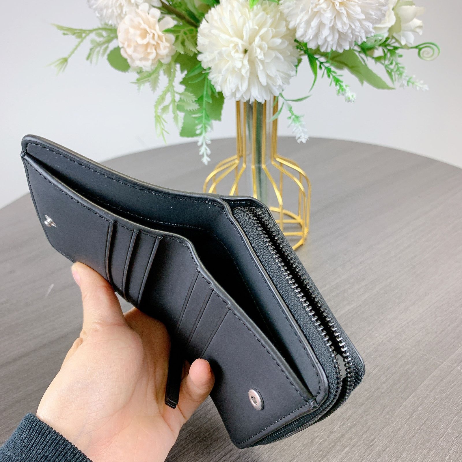 Tory Burch Tory Burch 149653 BRITTEN Matte Black PU BiFold Fold Wallet Size ONE SIZE - 4 Thumbnail