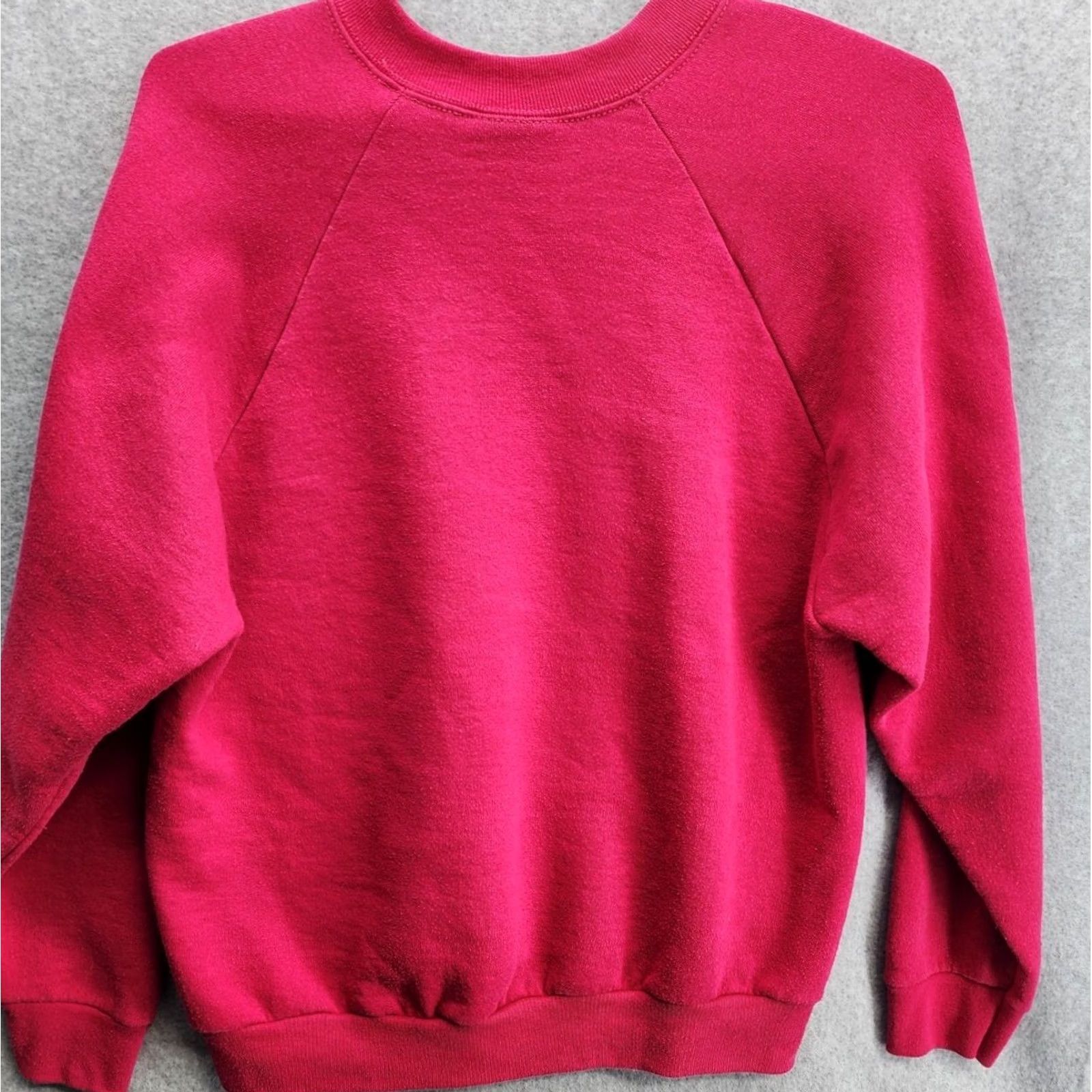 Fruit Of The Loom VINTAGE 90s Fruit of the Loom Pink Sweatshirt L USA Adult Essential Blank Pullover Size US L / EU 52-54 / 3 - 4 Thumbnail