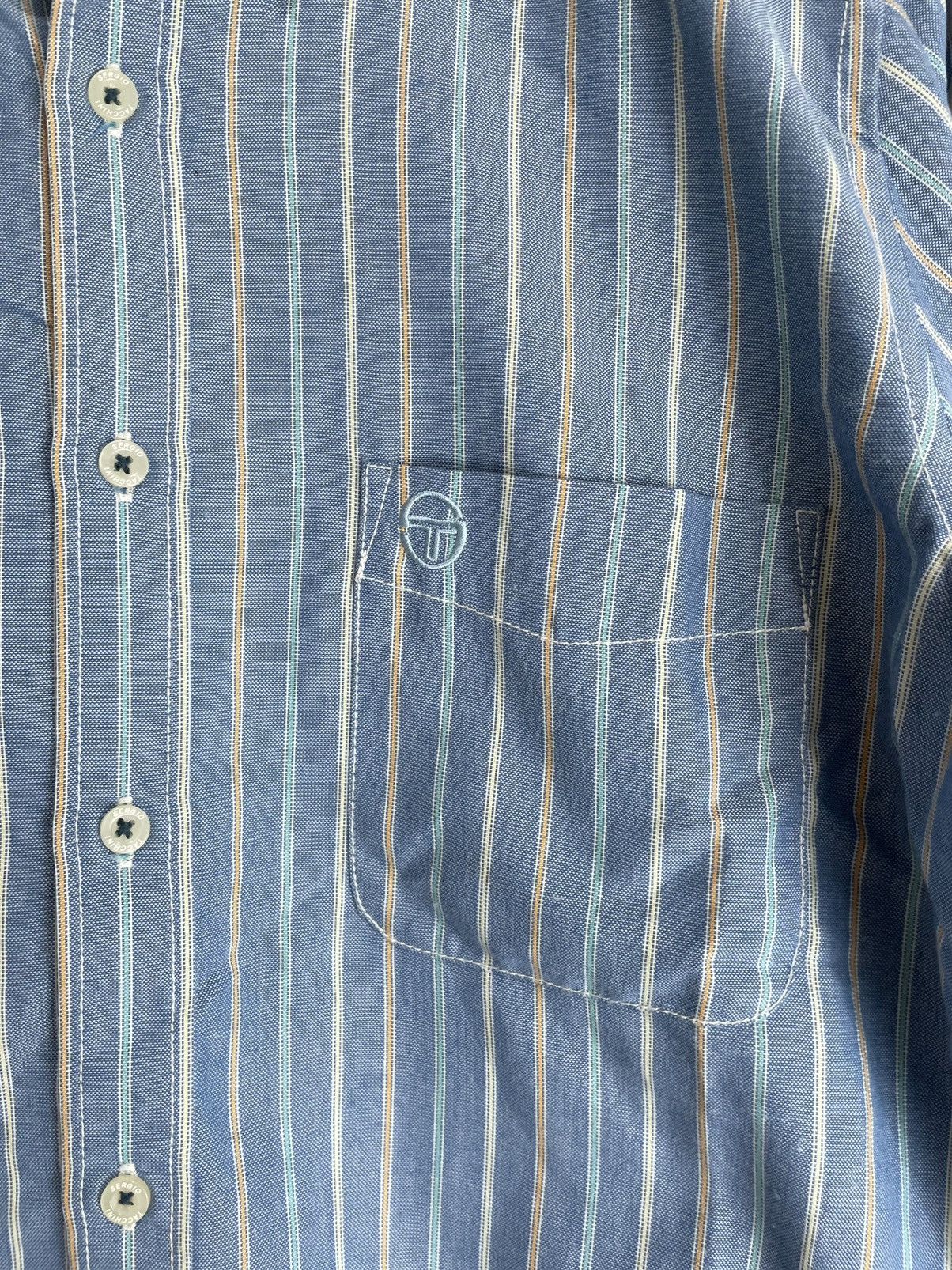 Sergio Tacchini Sergio Tacchini Classic Striped Shirt Logo Pocket Size US M / EU 48-50 / 2 - 2 Thumbnail