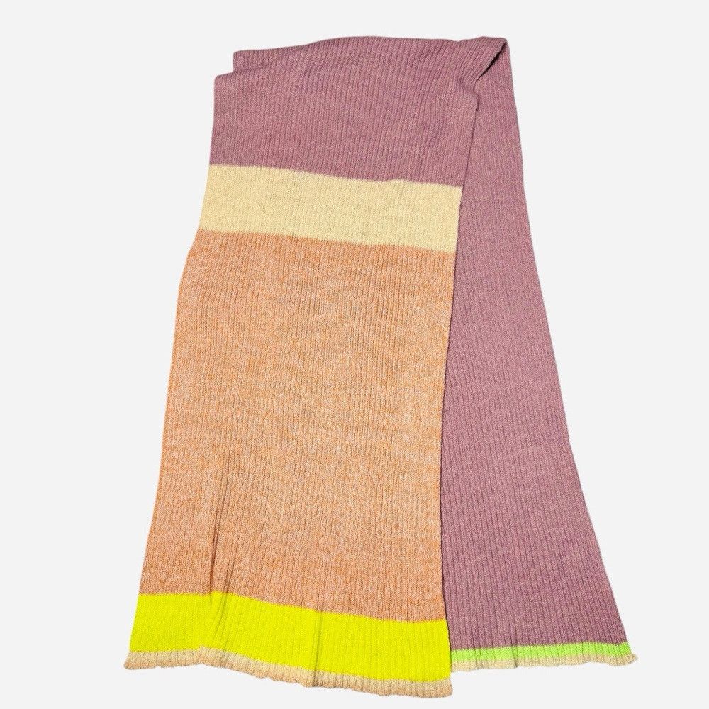 Anthropologie New Anthropologie Colorblock Stripe Wool Blend Scarf 20 x 8 Size ONE SIZE - 6 Thumbnail
