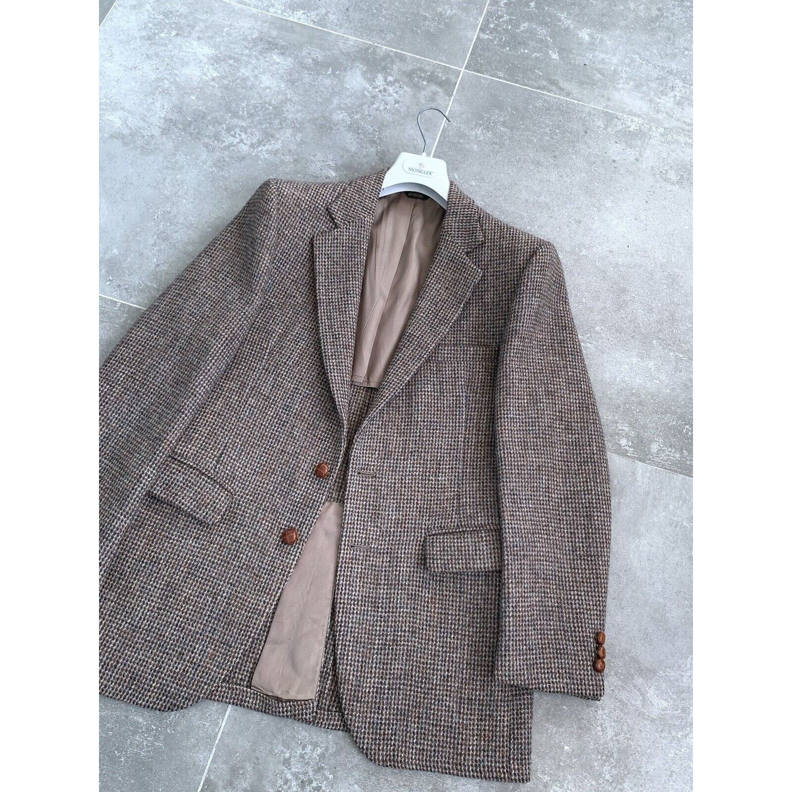 Harris Tweed × Vintage Men's HARRIS TWEED MADE IN USA Sport Blazer Jacket EU 48 M Size 48R - 12 Thumbnail