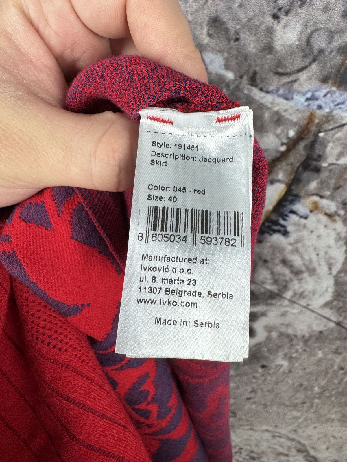 Desigual Ivko Woman Red Jacquard Knit Floral A-Line Skirt Size 40 Size 28" / US 6 / IT 42 - 12 Thumbnail