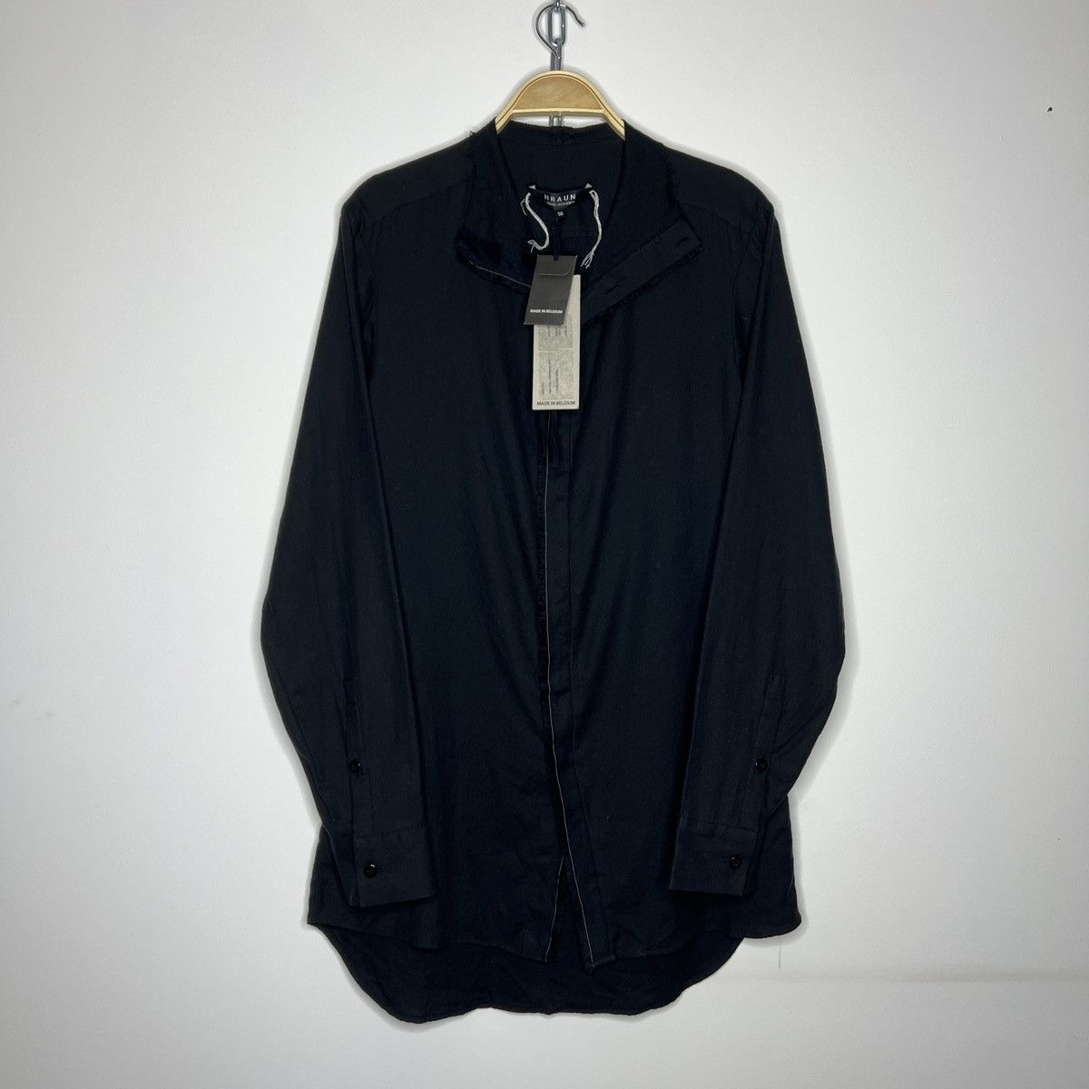 Cedric Jacquemyn Cedric Jacquemyn Hraun High Collar Longsleeve Shirt Black Size US M / EU 48-50 / 2 - 8 Thumbnail
