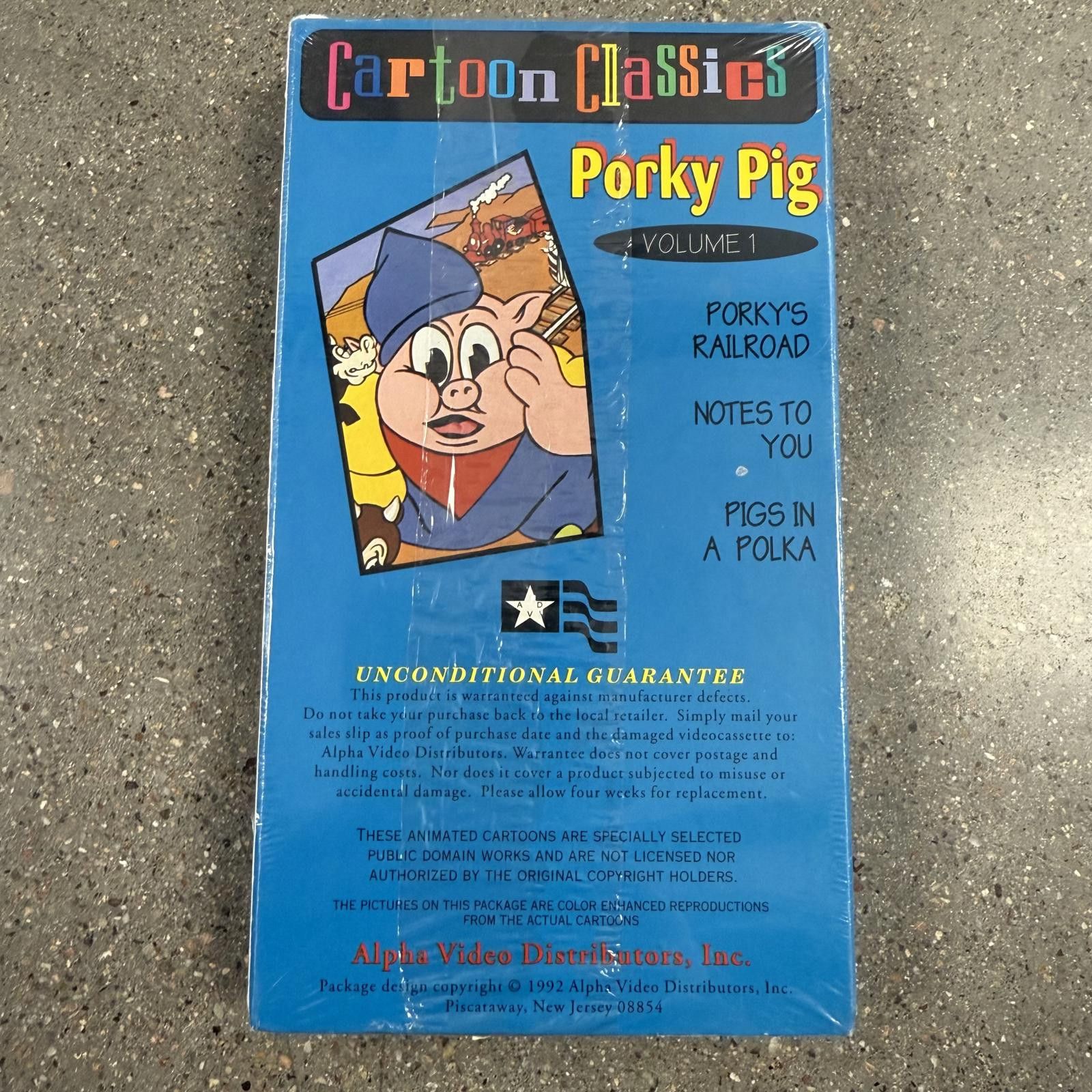 Other RARE DS Porky Pig VHS 1992 Cartoon Classics Volume 1 SEALED Size ONE SIZE - 2 Thumbnail