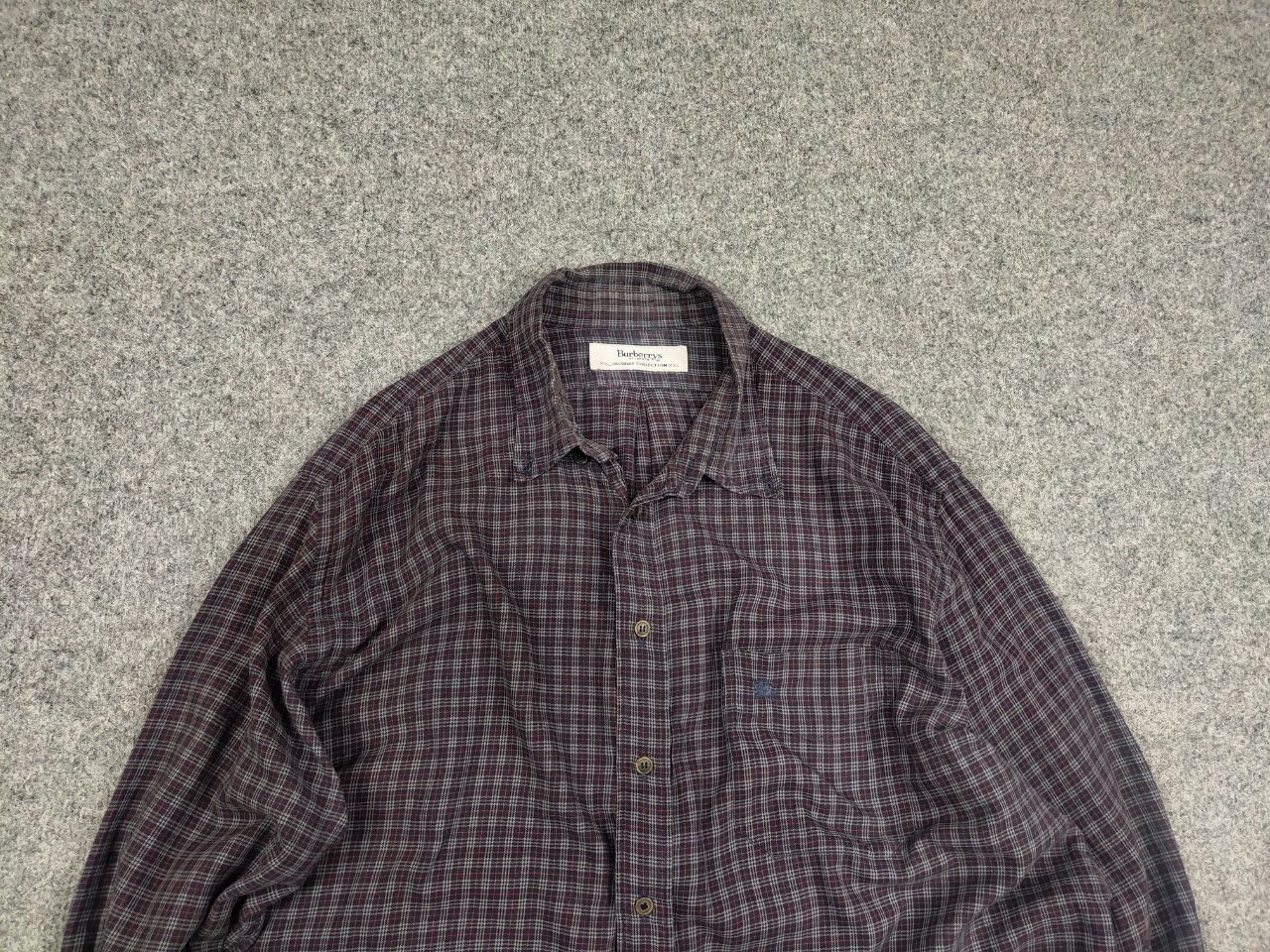 Burberry Vintage 90's Burberry London Nova Check Dark Button Shirt Size US XL / EU 56 / 4 - 4 Thumbnail
