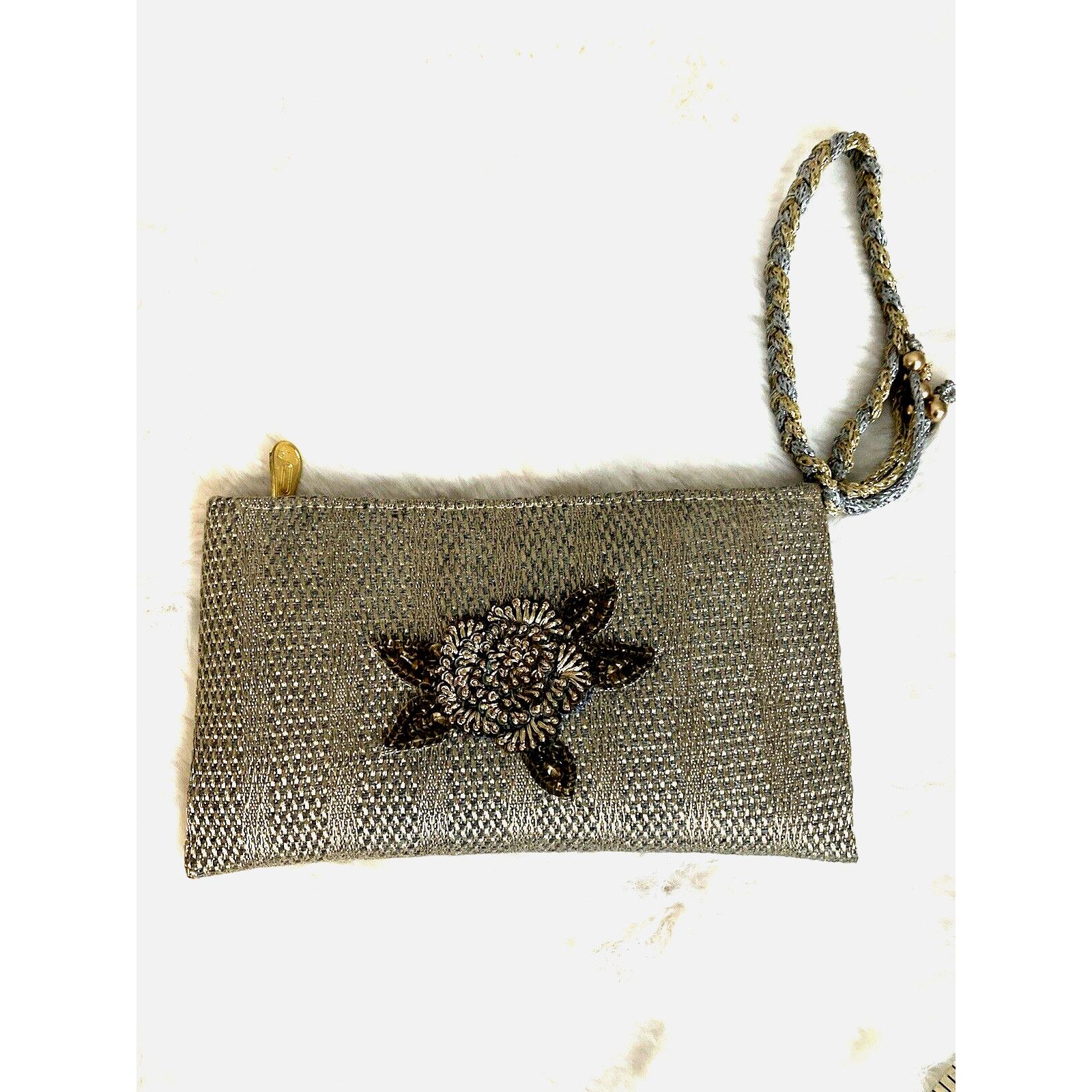 & Other Stories Vintage clutch wristlet with embroidered flower boho VTG Size ONE SIZE - 1 Thumbnail
