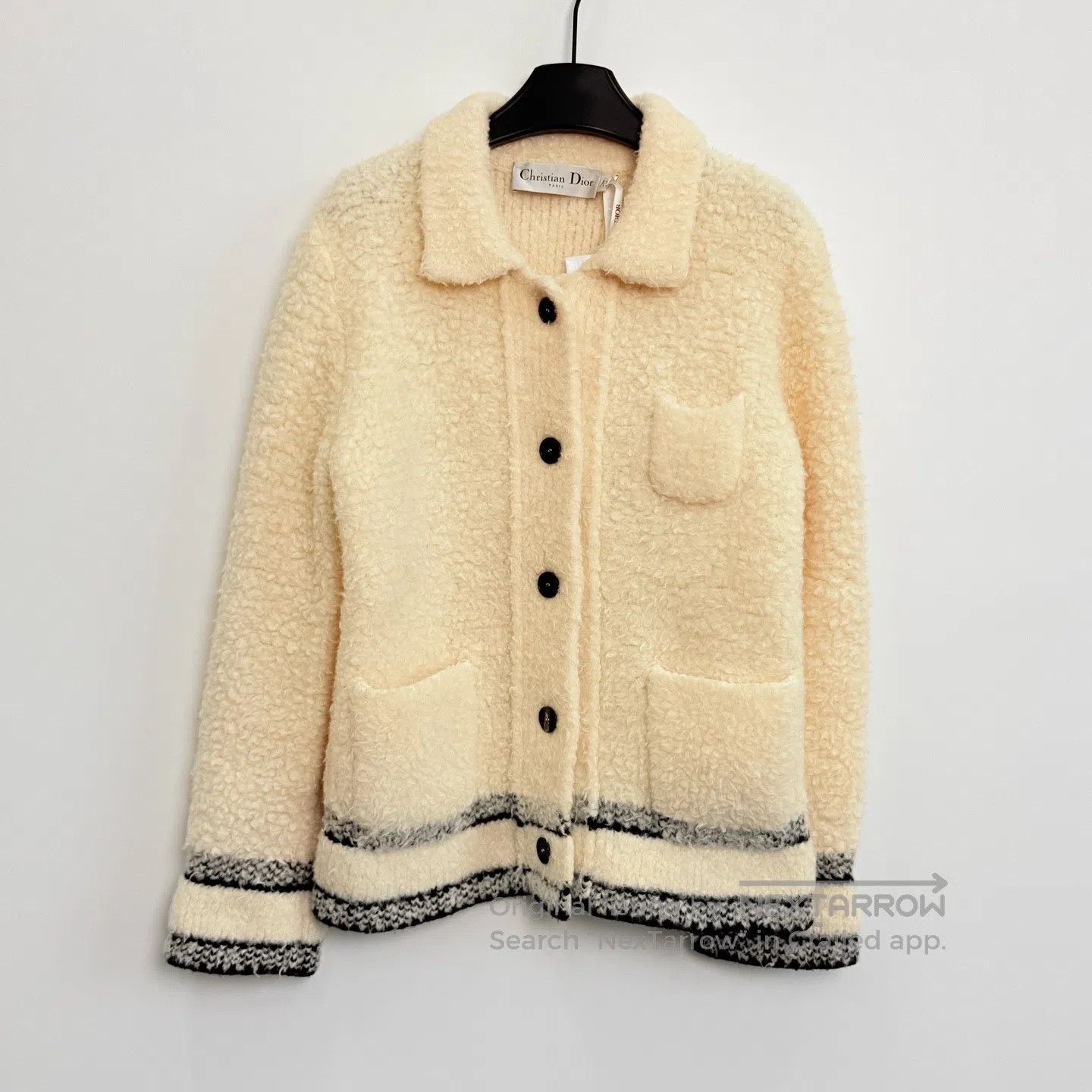 Dior Dior Wool Blend Knitted Pattern Collar Single Breasted Lon Size M / US 6-8 / IT 42-44 - 1 Thumbnail