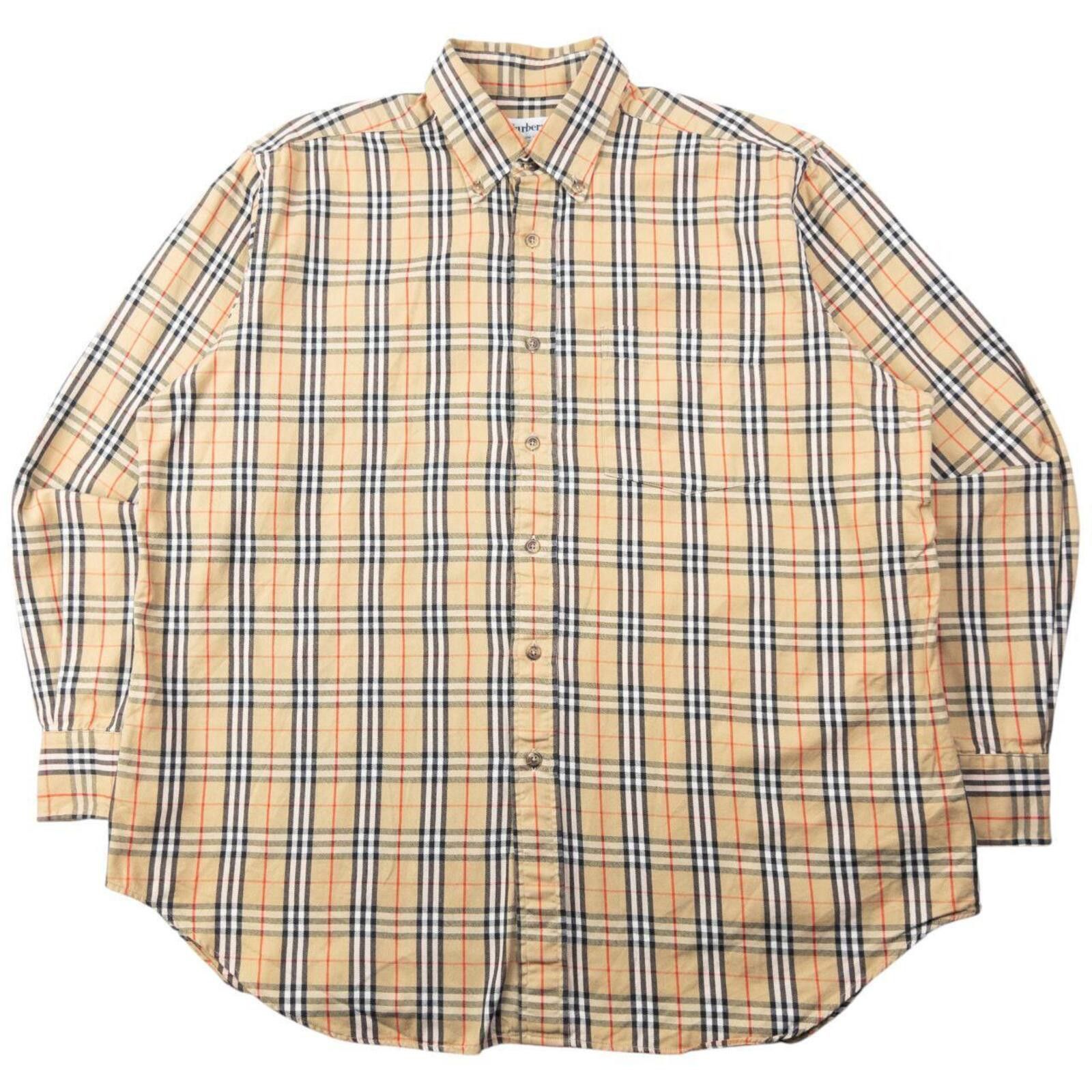 Burberry Vintage Burberry Nova Check Long Sleeve Button Up Shirt XL Size US XL / EU 56 / 4 - 1 Thumbnail