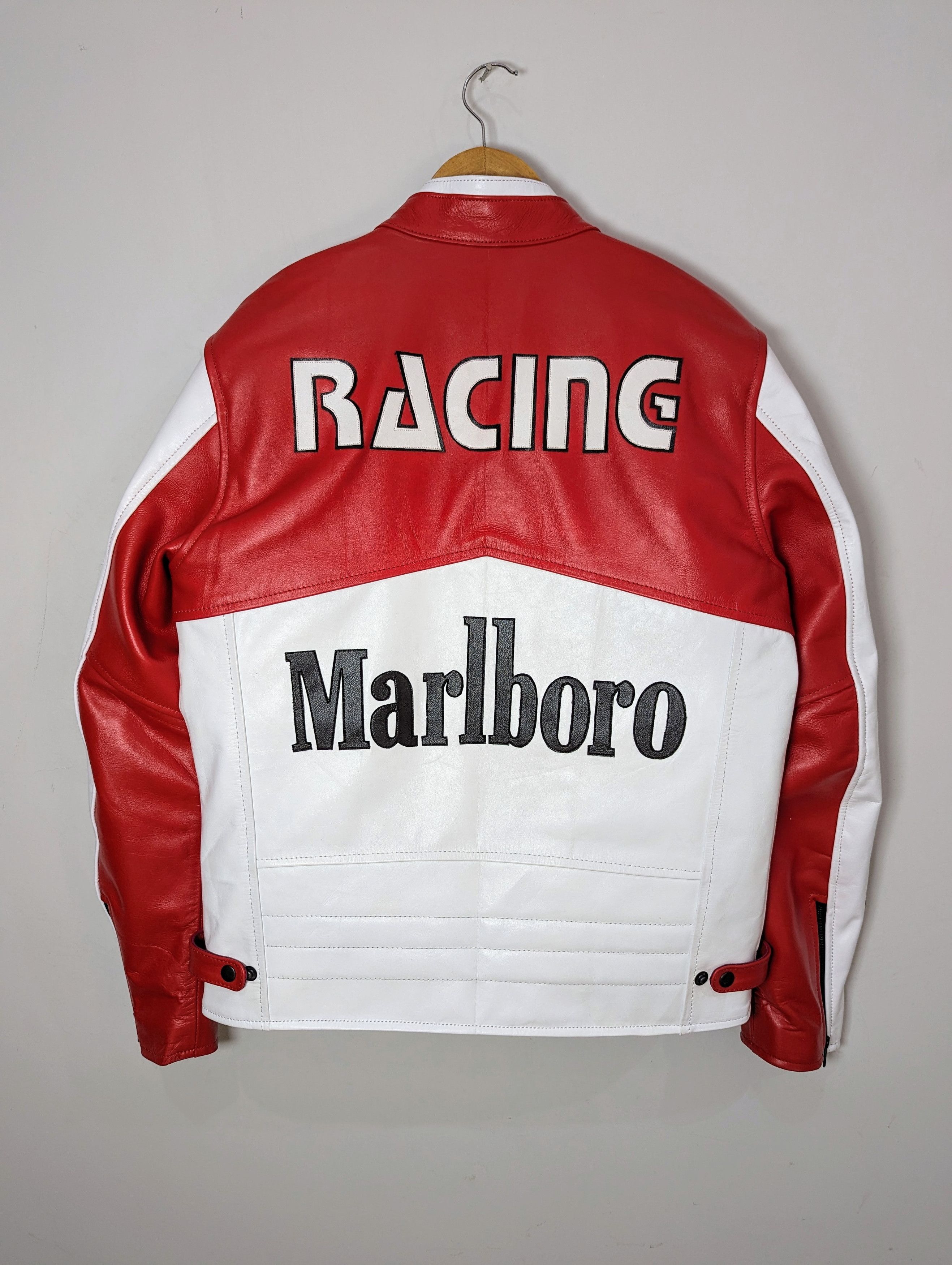 Vintage 🔥🔥 MARLBORO Leather Jacket RARE STREETWEAR Size US M / EU 48-50 / 2 - 2 Thumbnail