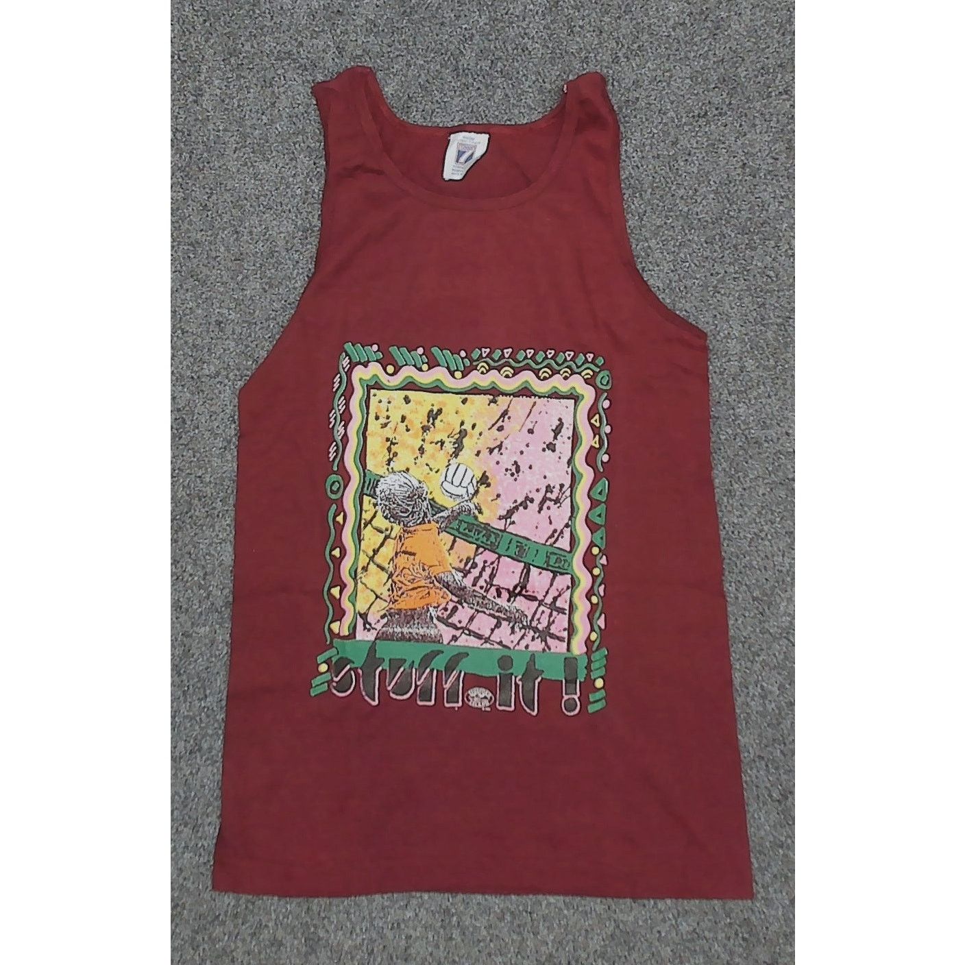 Vintage Logo 7 VTG 1982 Single Stitch Stuff It Volleyball Tank XS Size XL / US 12-14 / IT 48-50 - 3 Thumbnail