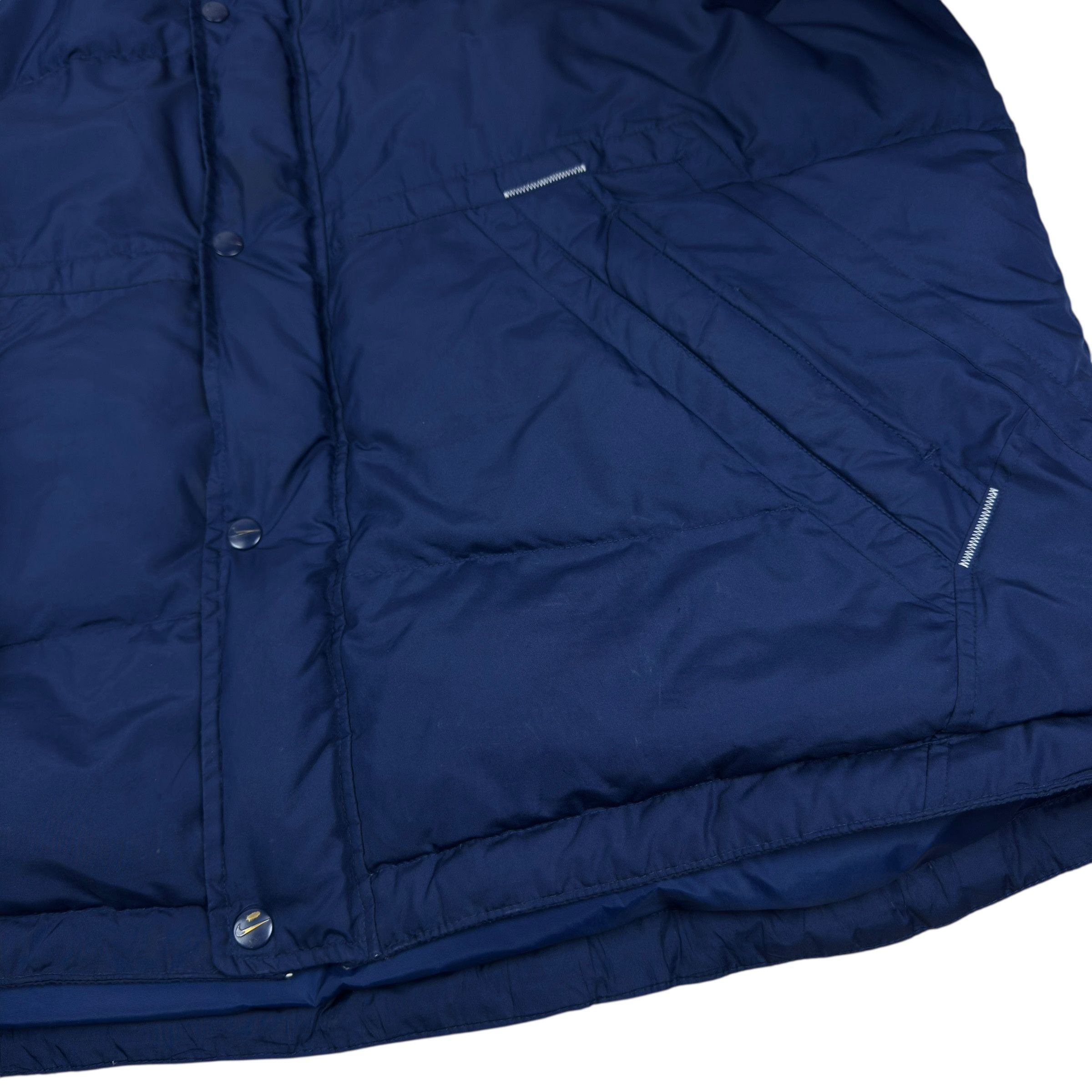 Nike Nike Men's Navy White Swoosh Full Zip Puffer Down Jacket XL Size US XL / EU 56 / 4 - 9 Thumbnail
