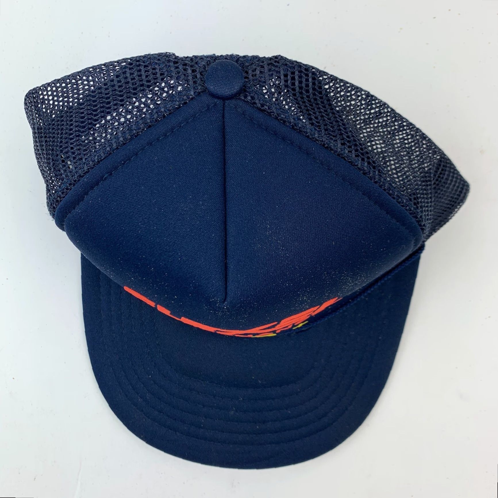 Vintage VINTAGE Sportsman Navy Blue Polyester Snapback Trucker Hat Cap Cap Men Womens Snapback Adjustable One Size Blue 2008s? Size ONE SIZE - 3 Thumbnail