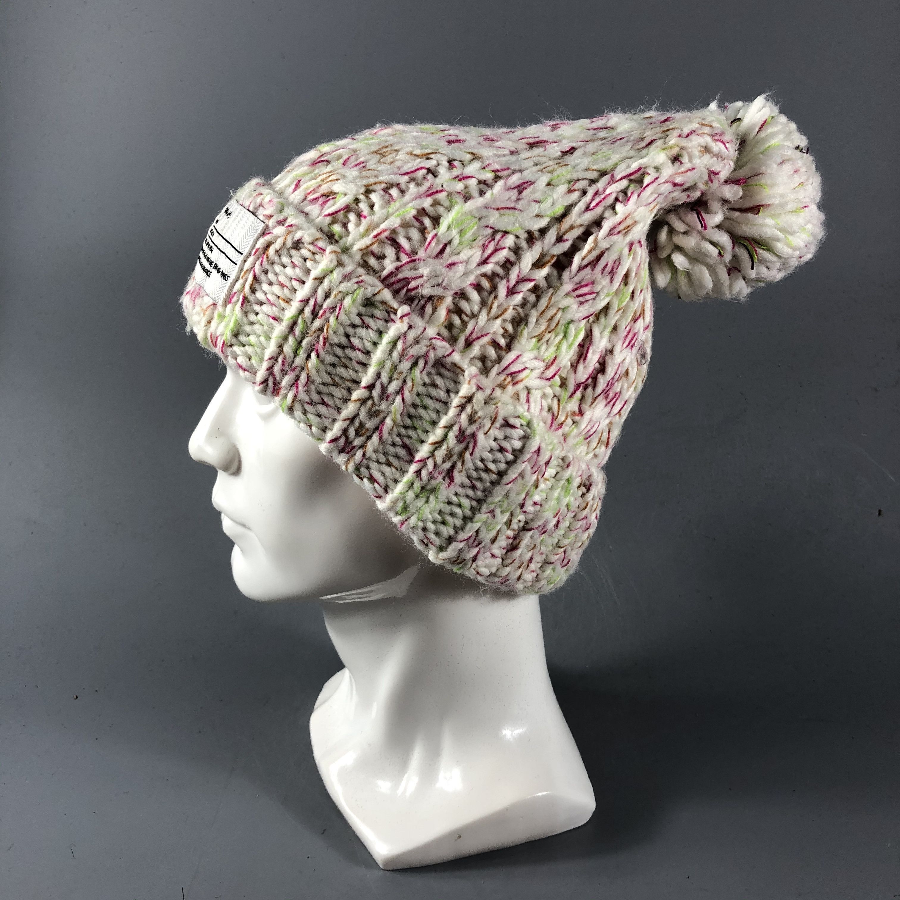 Japanese Brand Kidona Lab Bobble Cable Knit Beanie Snowcap Snow Hat B611 Size ONE SIZE - 2 Thumbnail