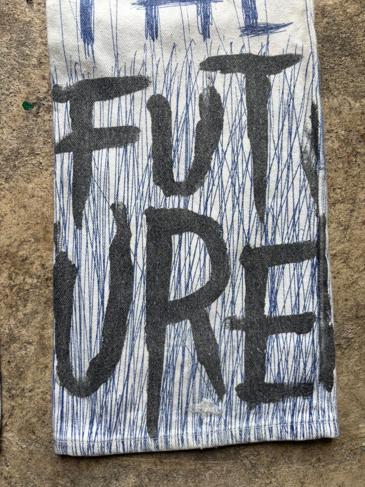 Walter Van Beirendonck W&LT SS1998 'Fetish For Beauty' Pen Denim Jeans Size US 27 - 14 Thumbnail