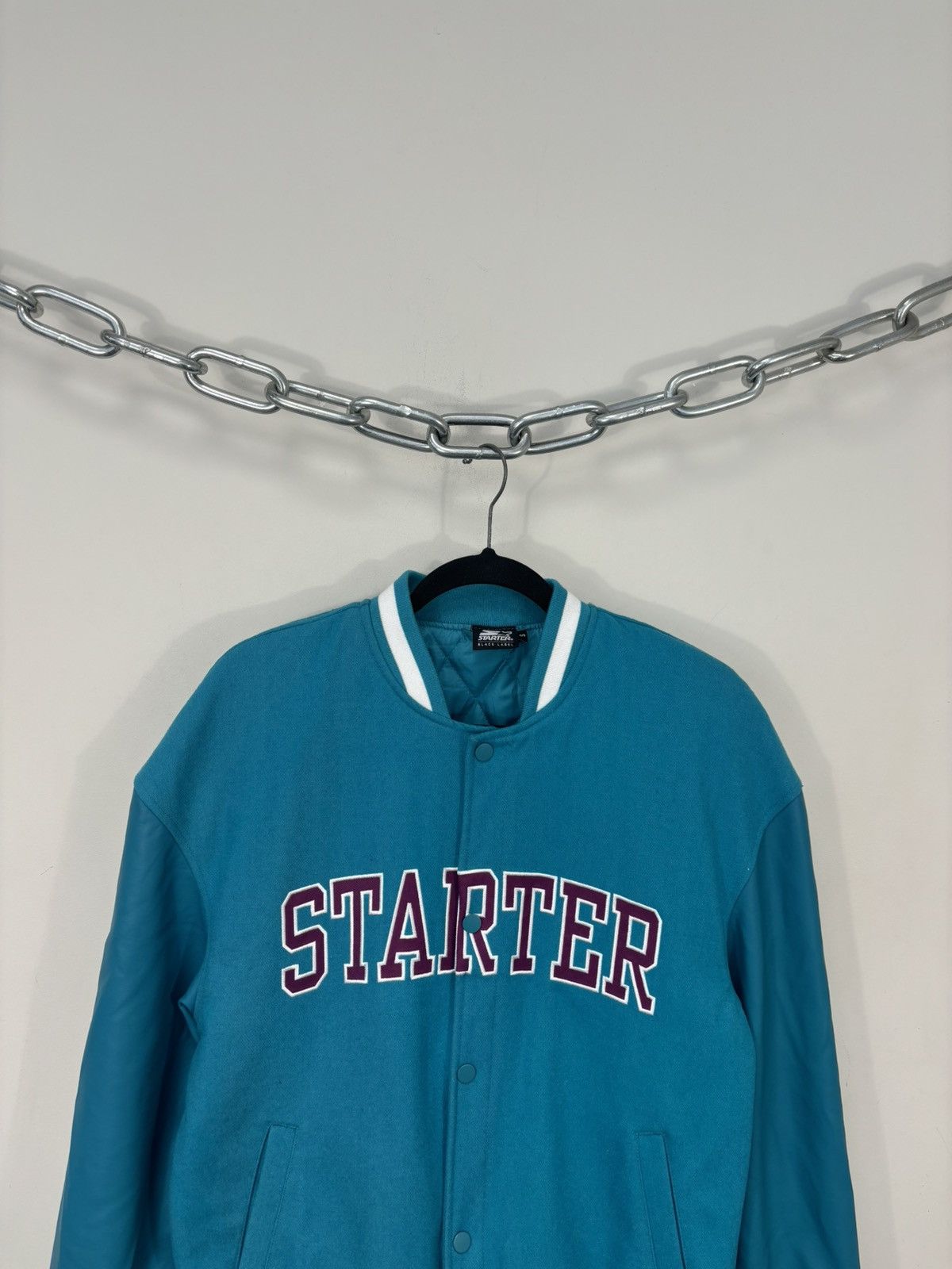 Starter Starter Black Label Men’s Blue Wool Varsity Bomber Jacket Size US S / EU 44-46 / 1 - 4 Thumbnail