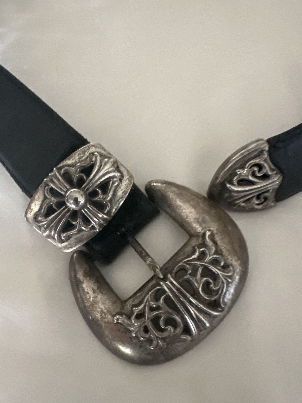 Chrome Hearts Vintage Chrome Hearts 3 piece Western belt 1989 Size 28 - 4 Thumbnail