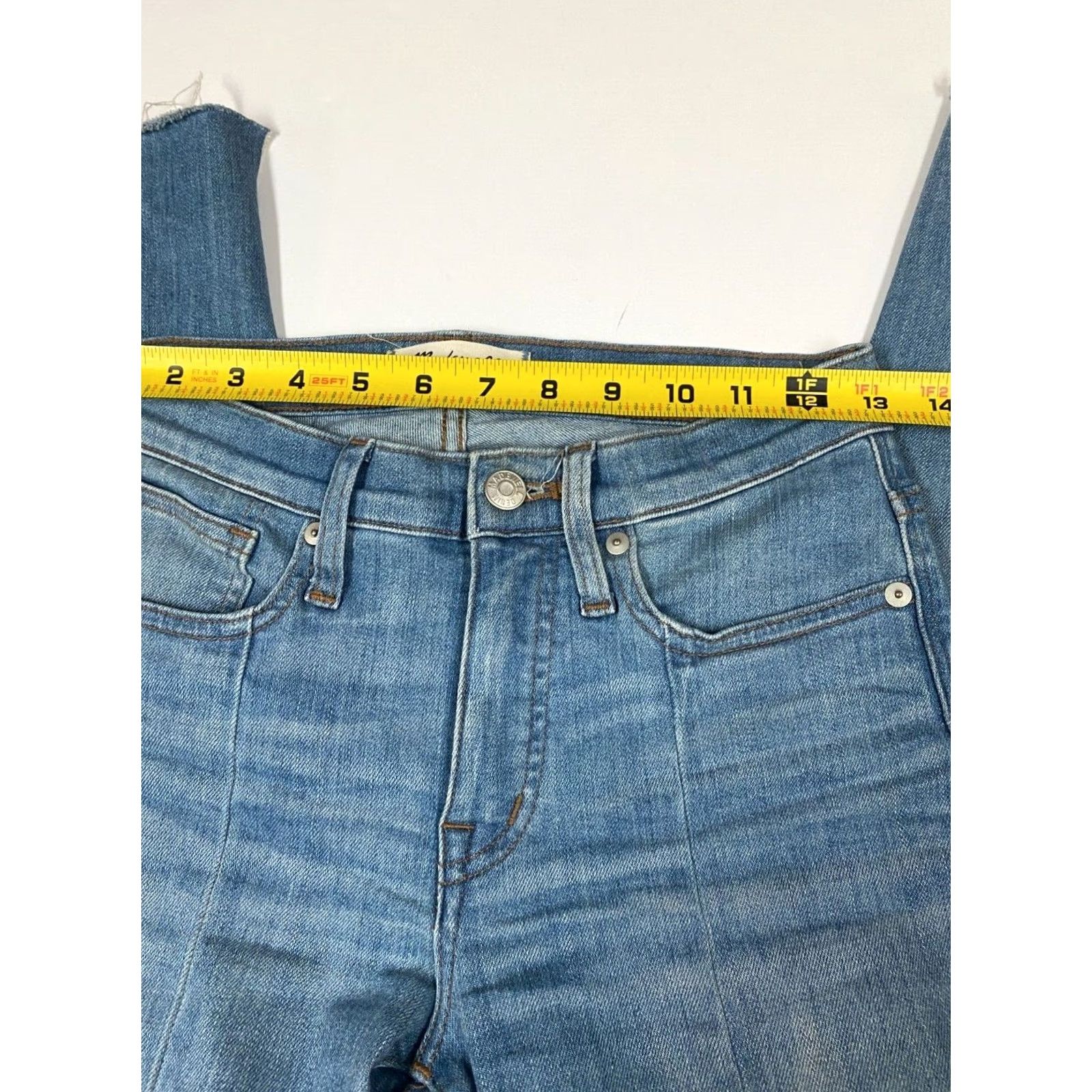Madewell Madewell Jeans Skinny 24 Womens Blue Denim Cotton Blend Zip Inseam 27 Modern Designer Pockets Size 42" / US 20 - 4 Thumbnail