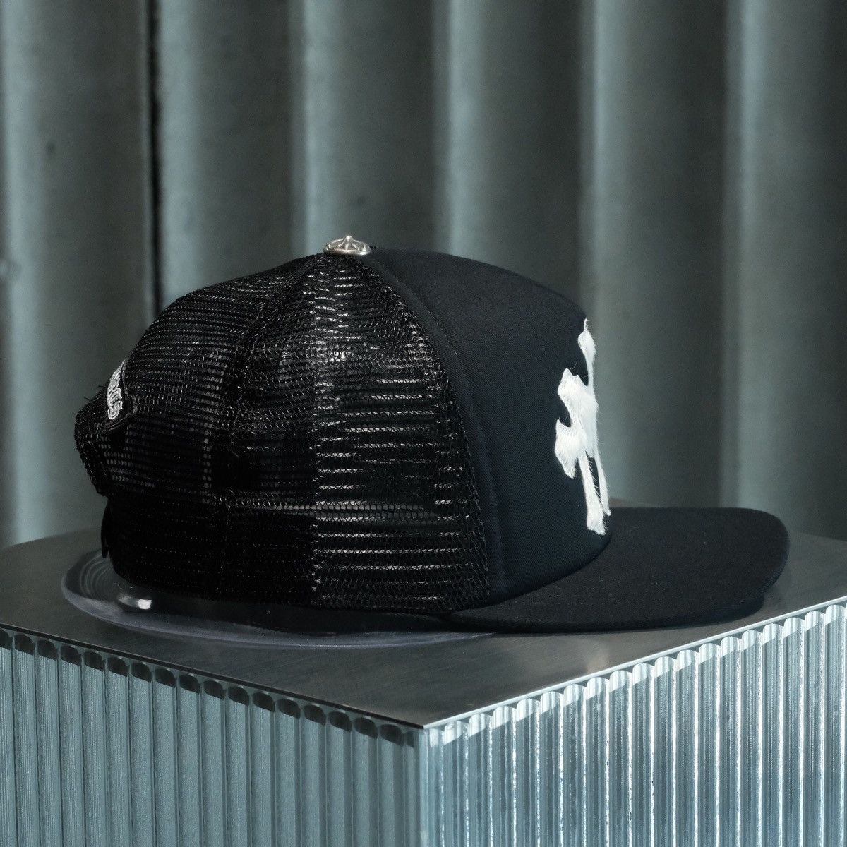 Chrome Hearts CHROME HEARTS TRUCKER CAP - CEMETERY PONY HAIR PATCHWORK Size ONE SIZE - 4 Thumbnail