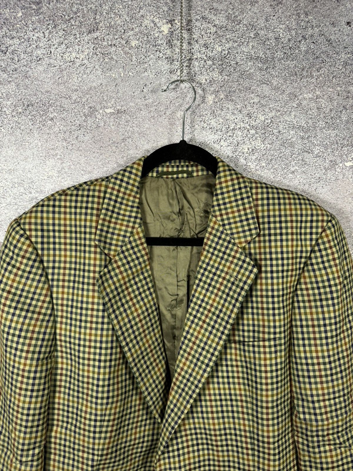 Burberry × Vintage Burberry’s Vintage Plaid Check Blazer Oldmoney Men’s Large Size 44R - 3 Thumbnail
